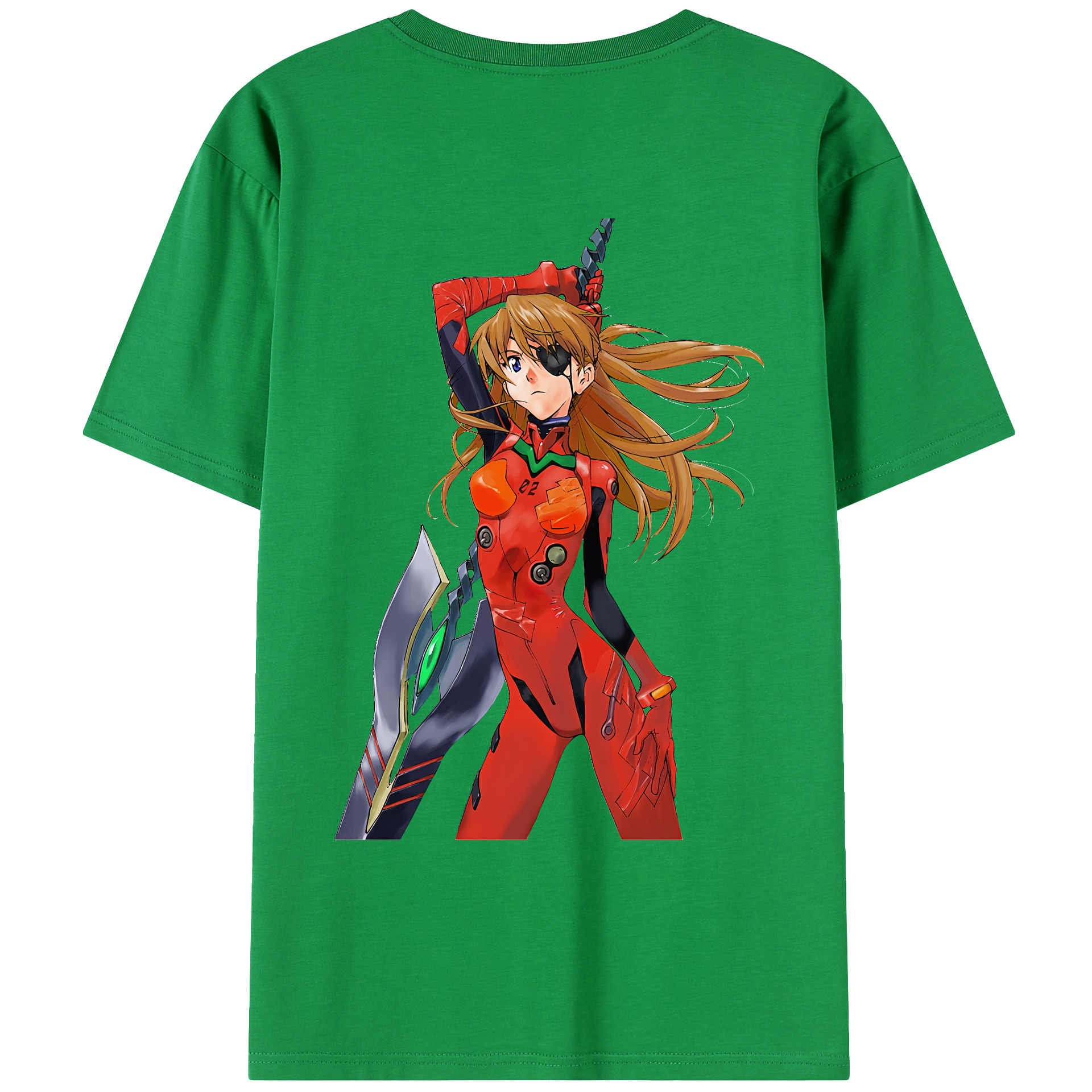 （画像用） EVA 新世紀エヴァンゲリオン 綿100％ メンズ半袖Tシャツ（バックプリント） 通気性