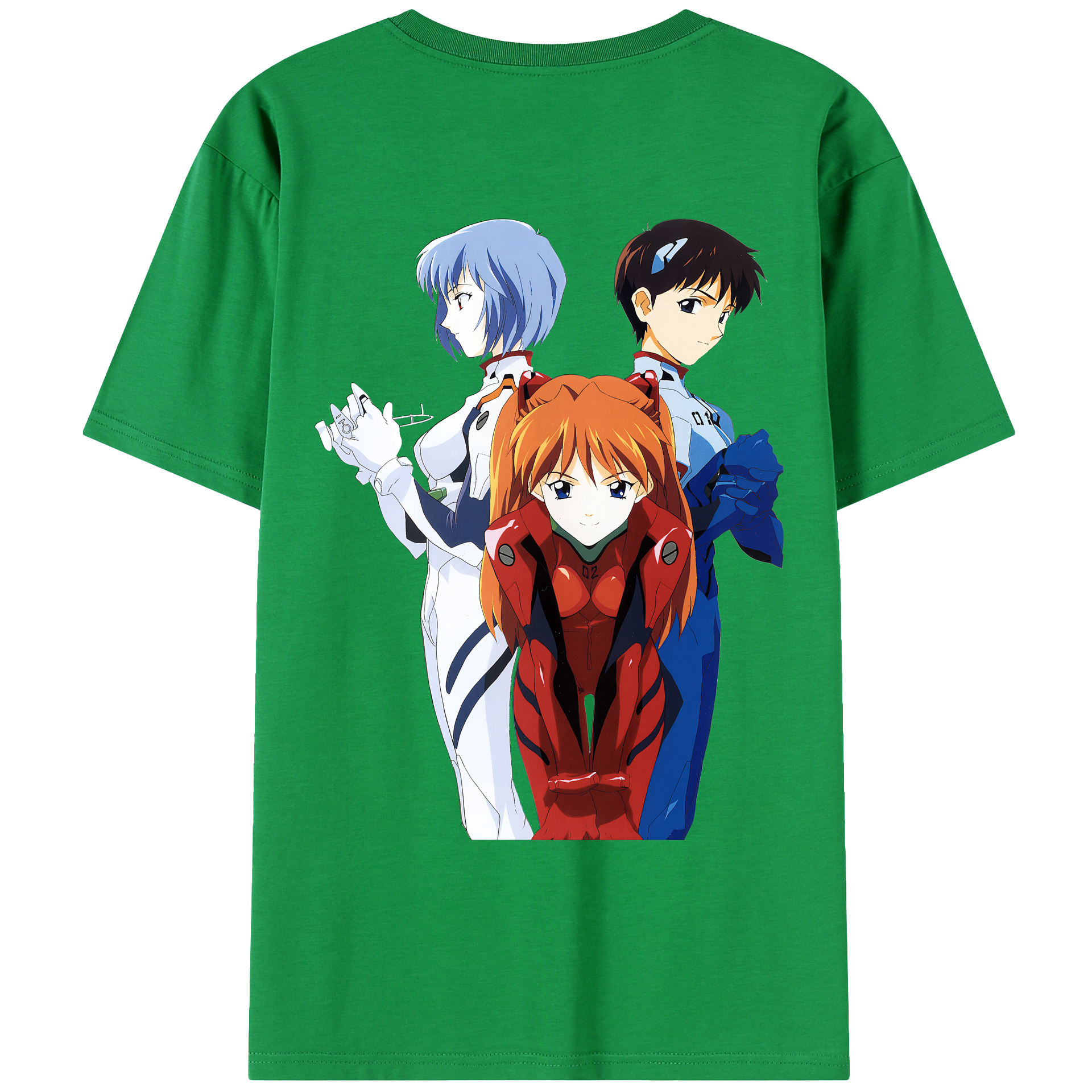（画像用） EVA 新世紀エヴァンゲリオン 綿100％ メンズ半袖Tシャツ（バックプリント） 通気性