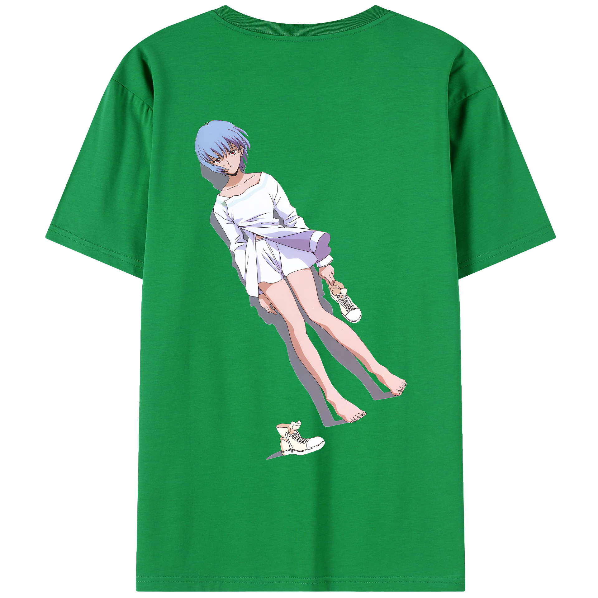 （画像用） EVA 新世紀エヴァンゲリオン 綿100％ メンズ半袖Tシャツ（バックプリント） 通気性