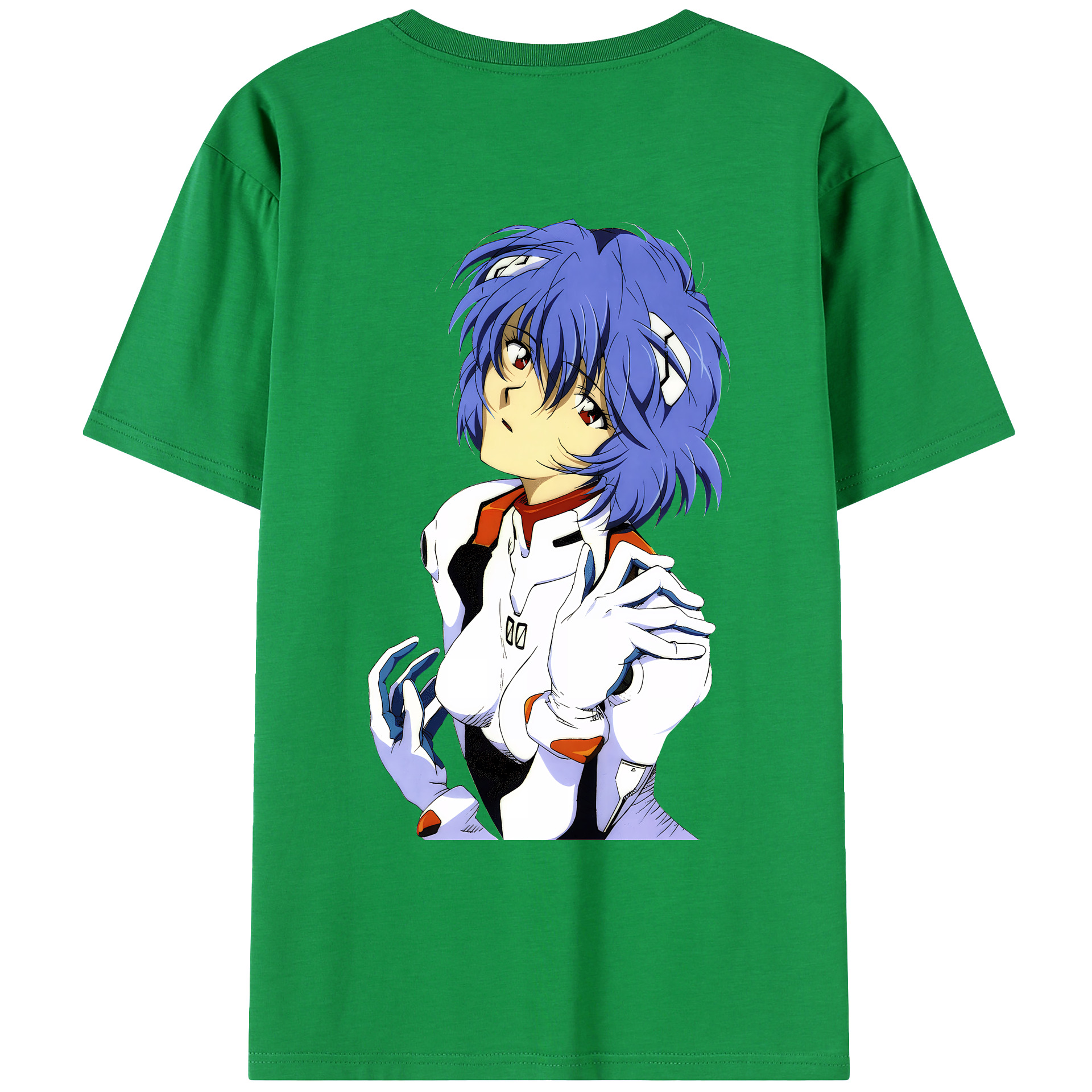 （画像用） EVA 新世紀エヴァンゲリオン 綿100％ メンズ半袖Tシャツ（バックプリント） 通気性