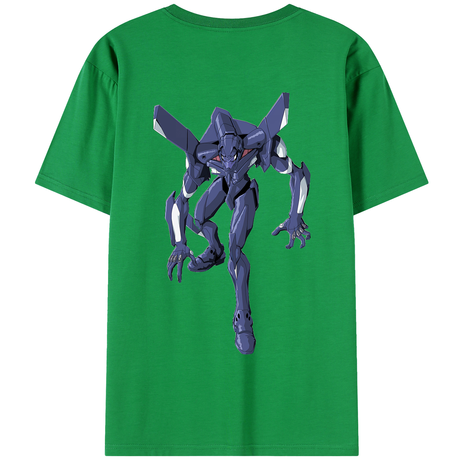 （画像用） EVA 新世紀エヴァンゲリオン 綿100％ メンズ半袖Tシャツ（バックプリント） 通気性