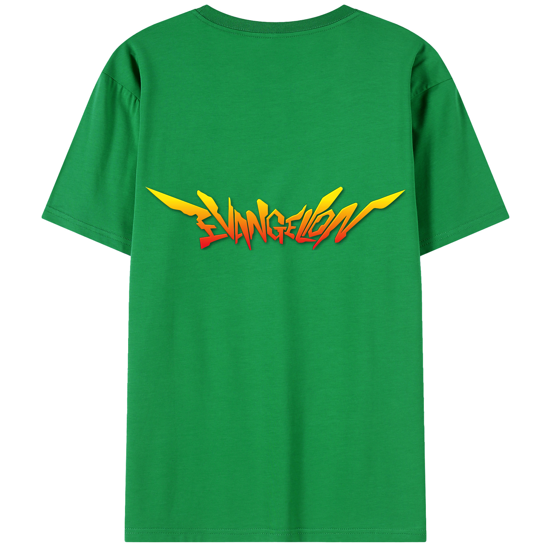 （画像用） EVA 新世紀エヴァンゲリオン 綿100％ メンズ半袖Tシャツ（バックプリント） 通気性