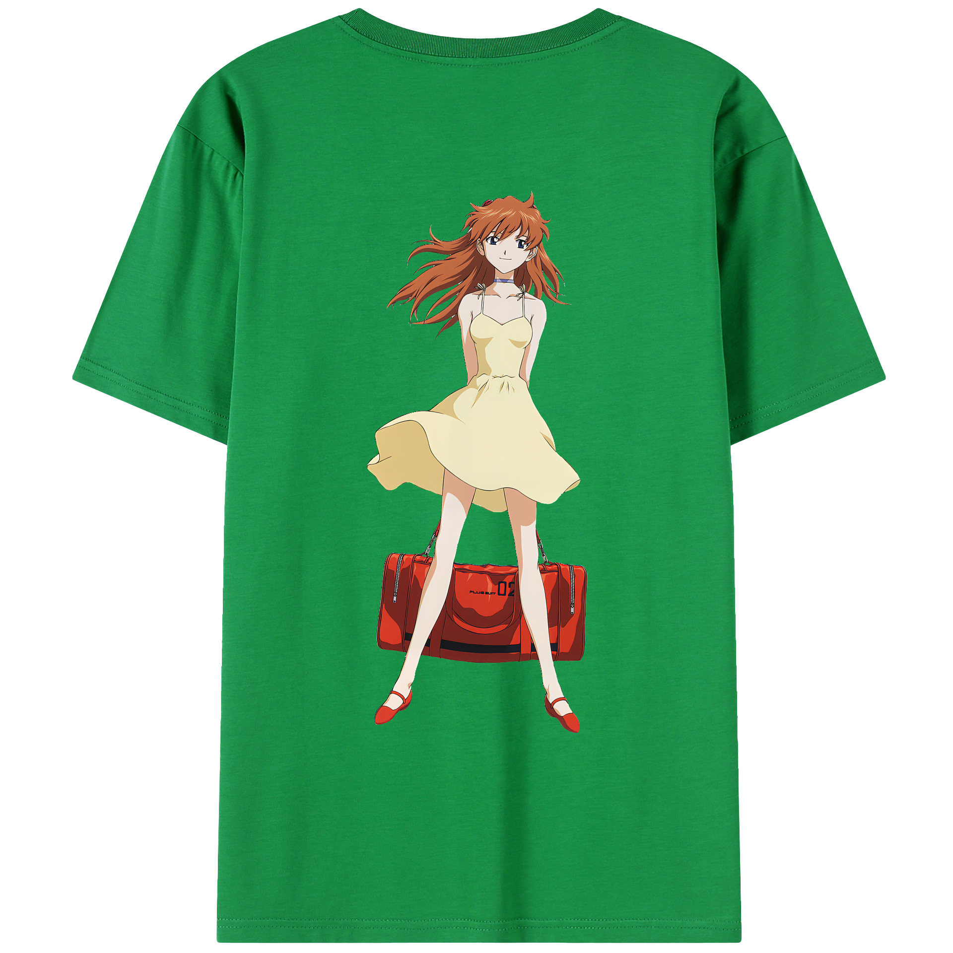 （画像用） EVA 新世紀エヴァンゲリオン 綿100％ メンズ半袖Tシャツ（バックプリント） 通気性