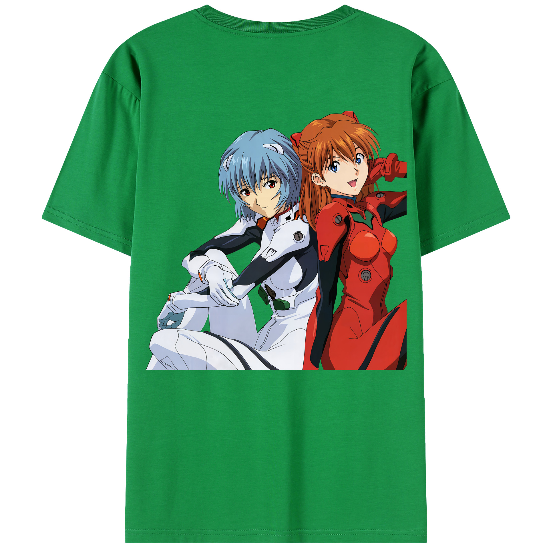 （画像用） EVA 新世紀エヴァンゲリオン 綿100％ メンズ半袖Tシャツ（バックプリント） 通気性