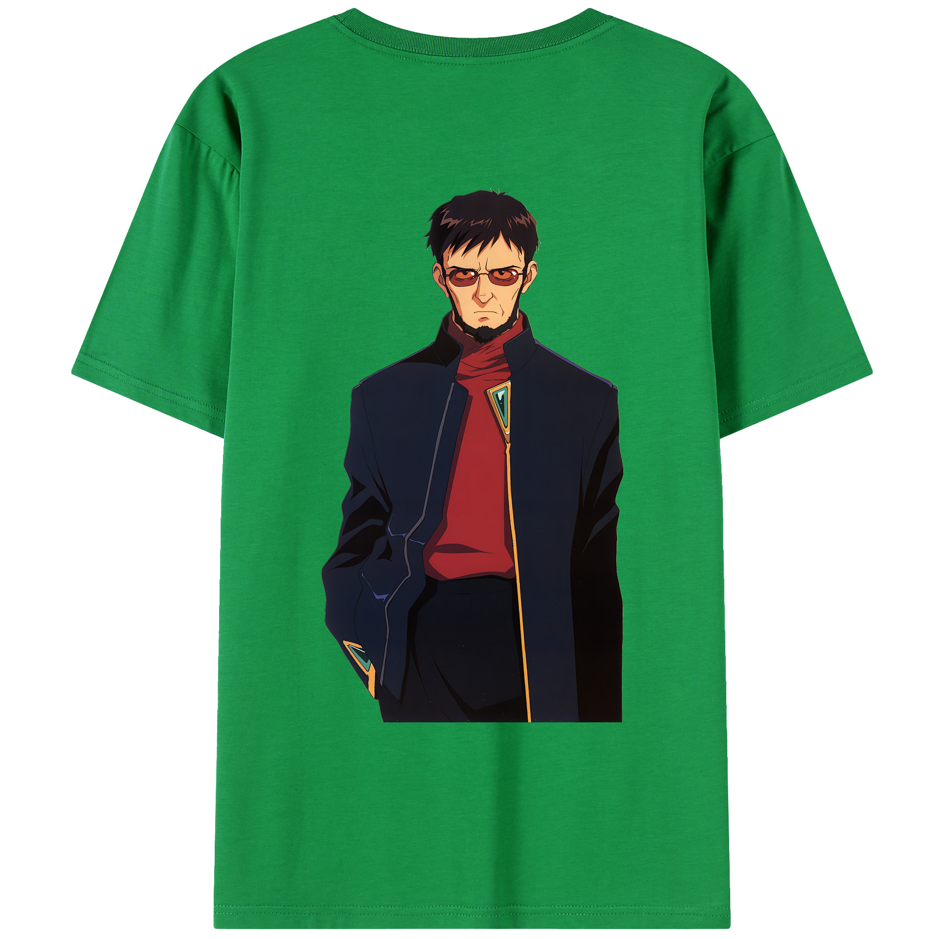 （画像用） EVA 新世紀エヴァンゲリオン 綿100％ メンズ半袖Tシャツ（バックプリント） 通気性