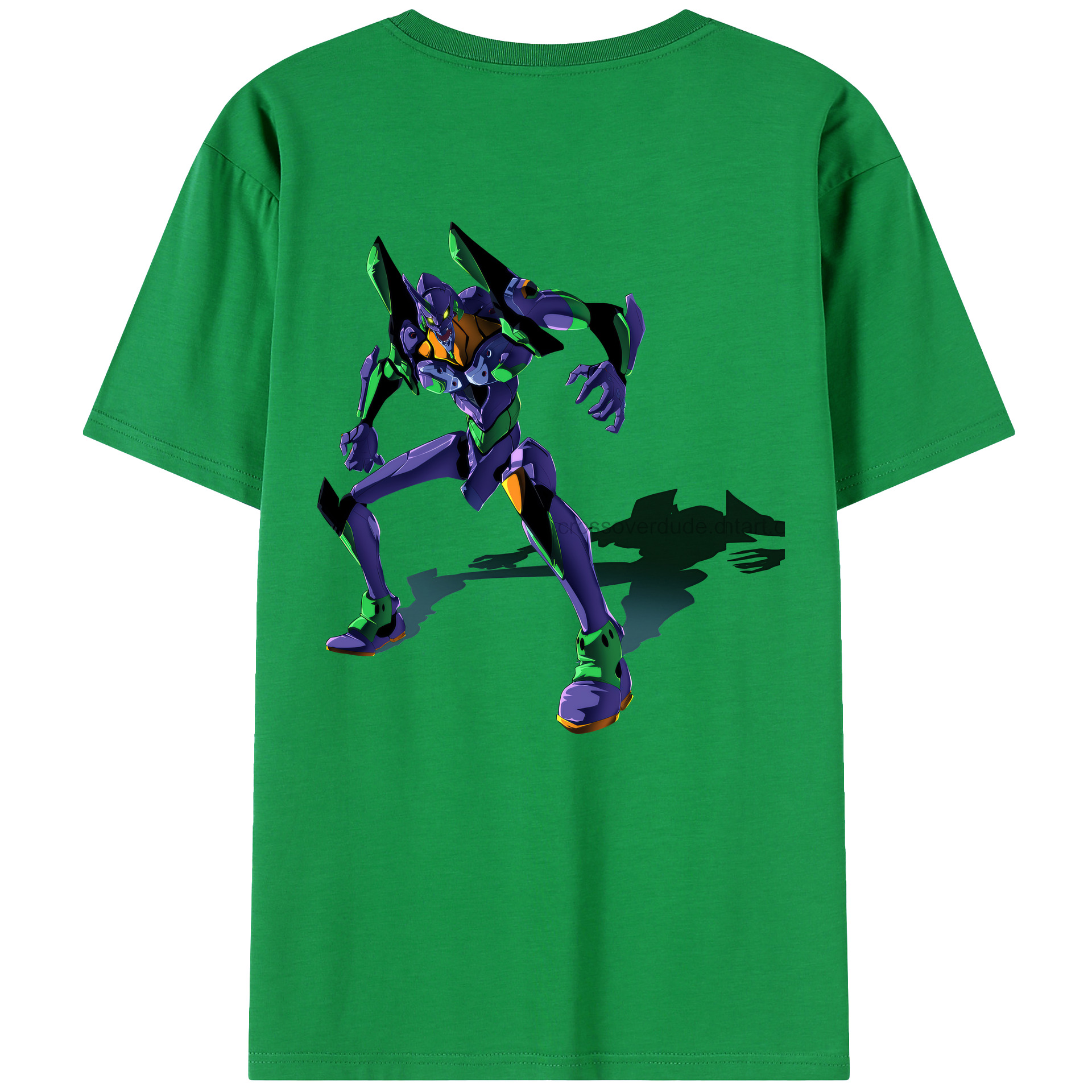 （画像用） EVA 新世紀エヴァンゲリオン 綿100％ メンズ半袖Tシャツ（バックプリント） 通気性
