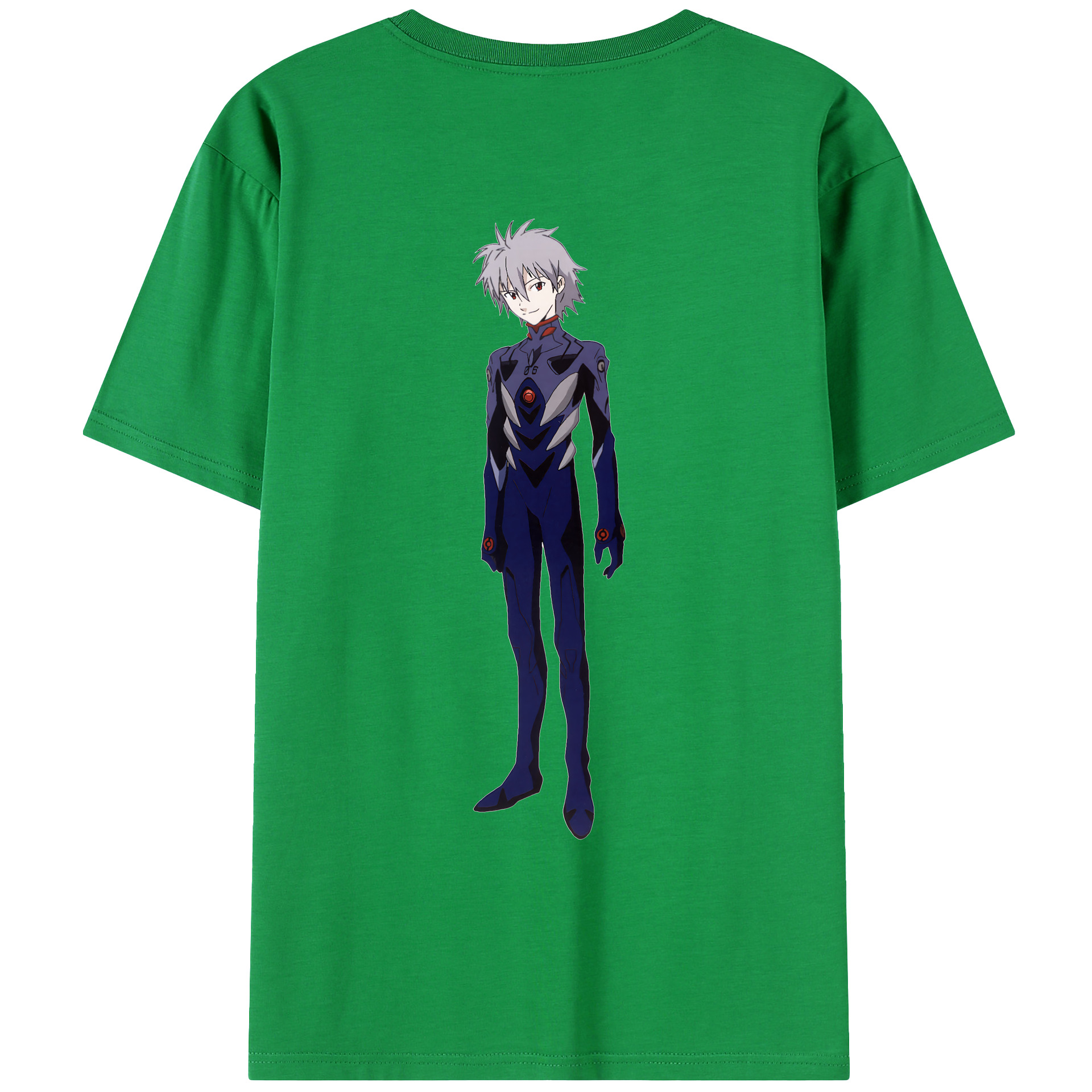 （画像用） EVA 新世紀エヴァンゲリオン 綿100％ メンズ半袖Tシャツ（バックプリント） 通気性