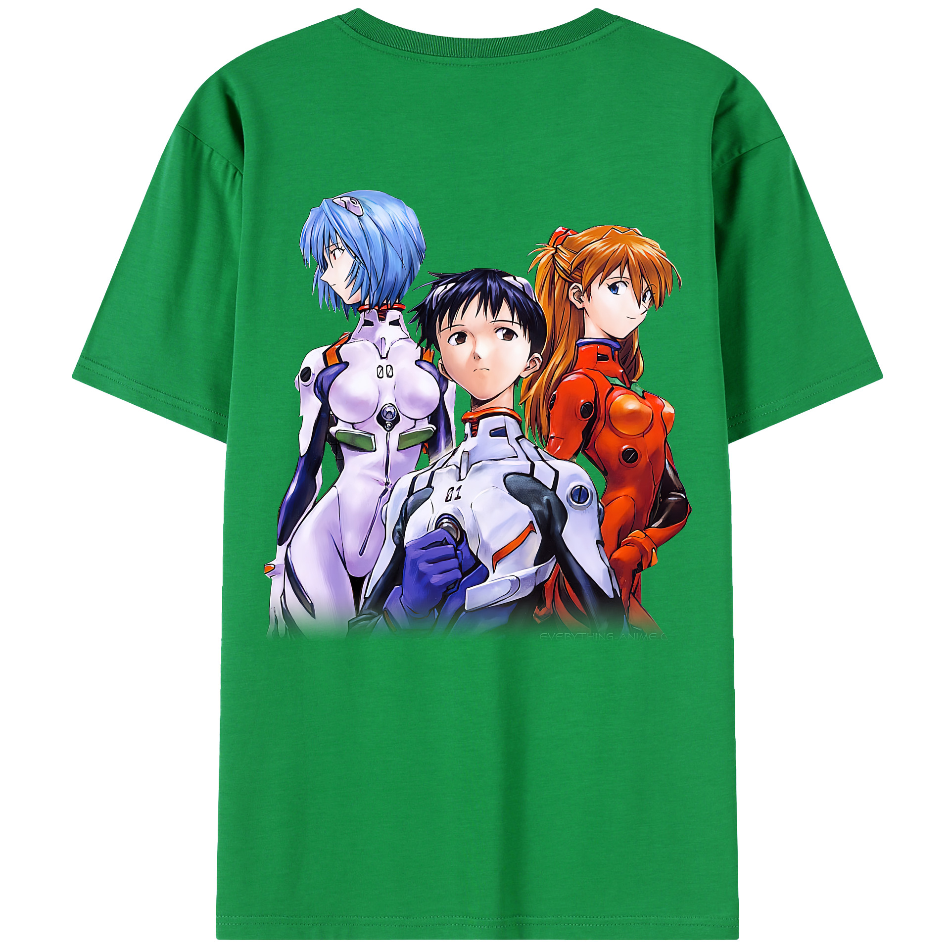 （画像用） EVA 新世紀エヴァンゲリオン 綿100％ メンズ半袖Tシャツ（バックプリント） 通気性