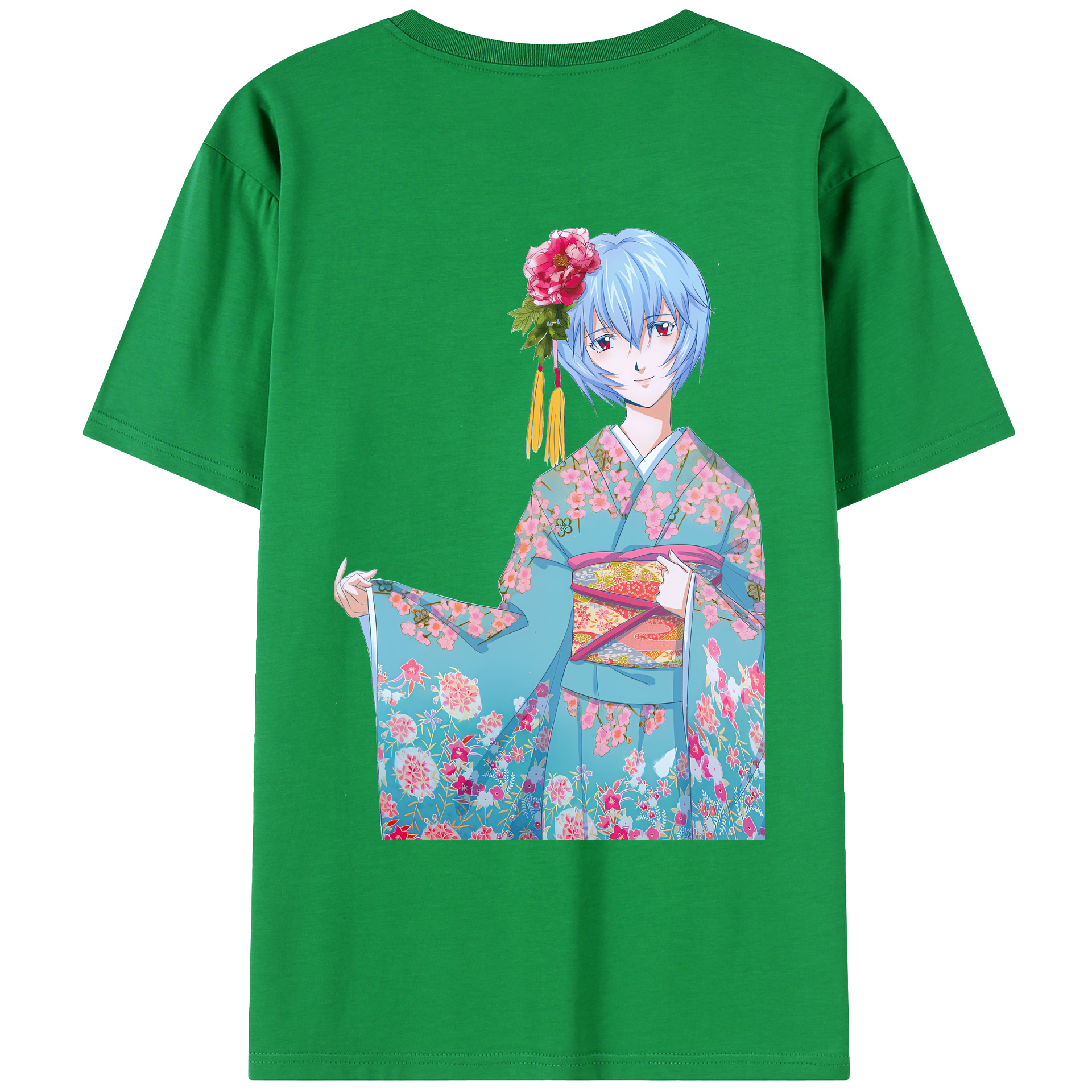 （画像用） EVA 新世紀エヴァンゲリオン 綿100％ メンズ半袖Tシャツ（バックプリント） 通気性