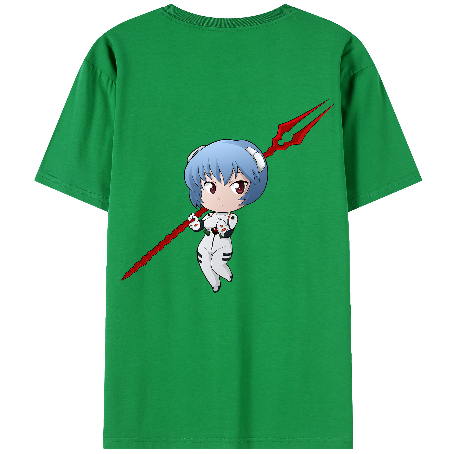 （画像用） EVA 新世紀エヴァンゲリオン 綿100％ メンズ半袖Tシャツ（バックプリント） 通気性