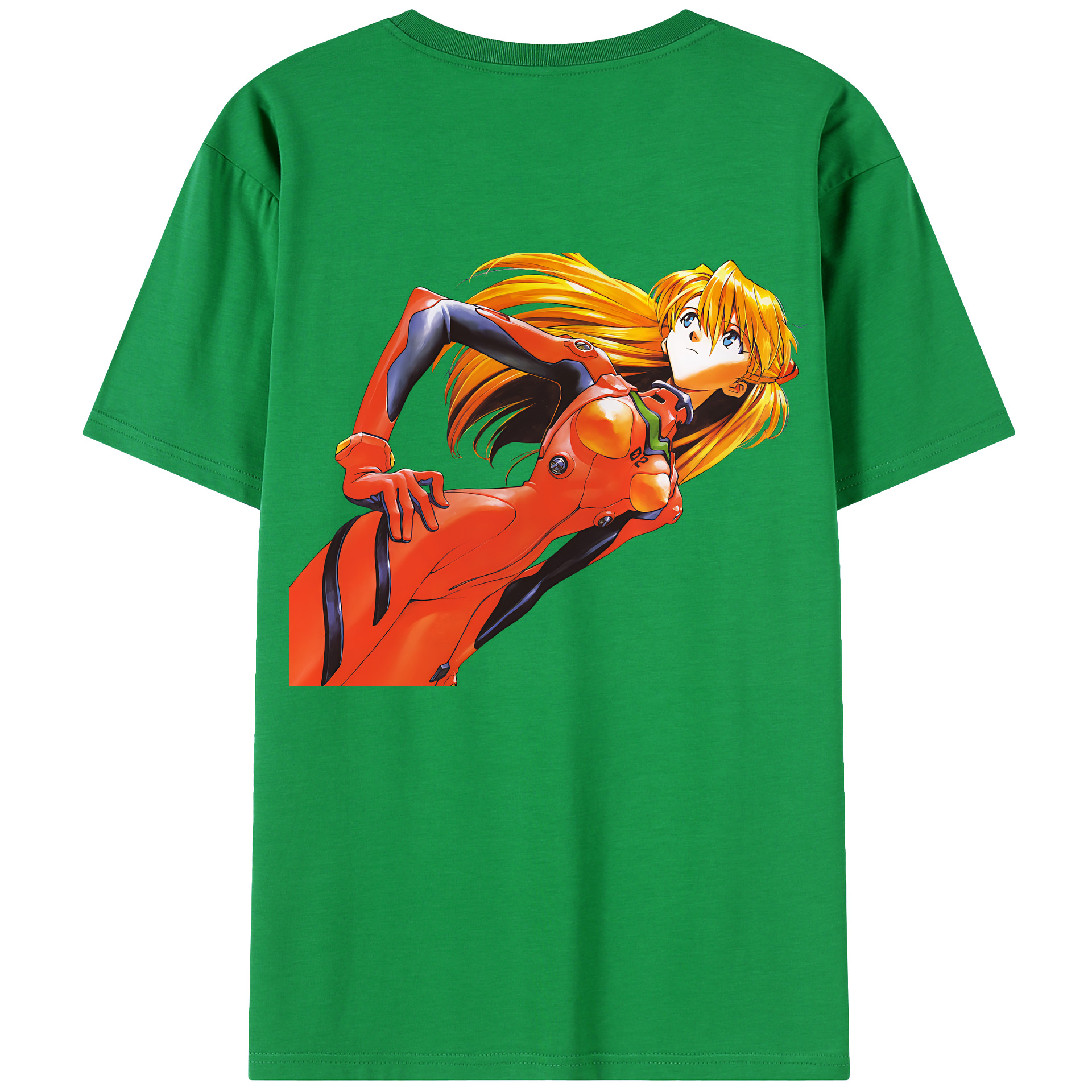 （画像用） EVA 新世紀エヴァンゲリオン 綿100％ メンズ半袖Tシャツ（バックプリント） 通気性