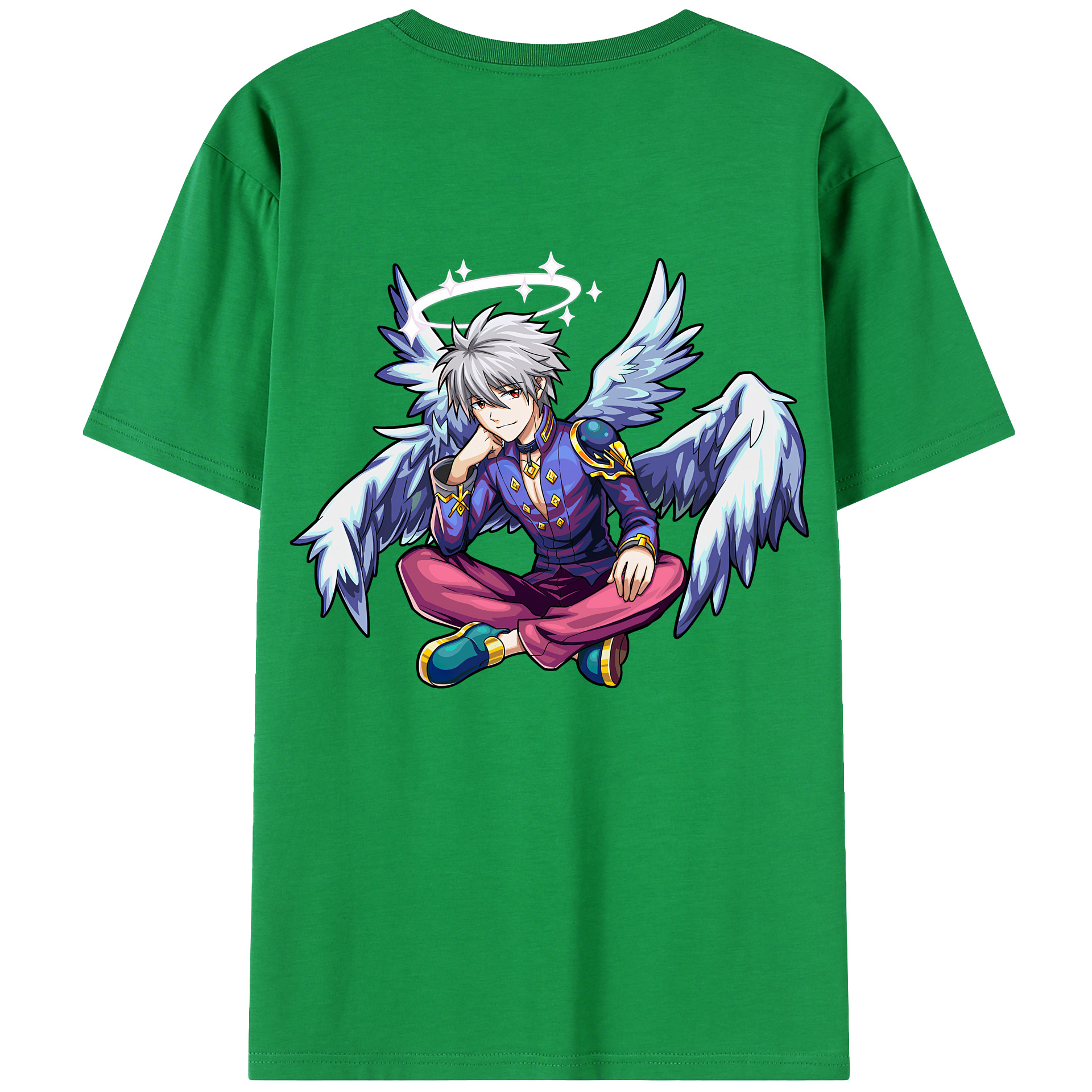 （画像用） EVA 新世紀エヴァンゲリオン 綿100％ メンズ半袖Tシャツ（バックプリント） 通気性