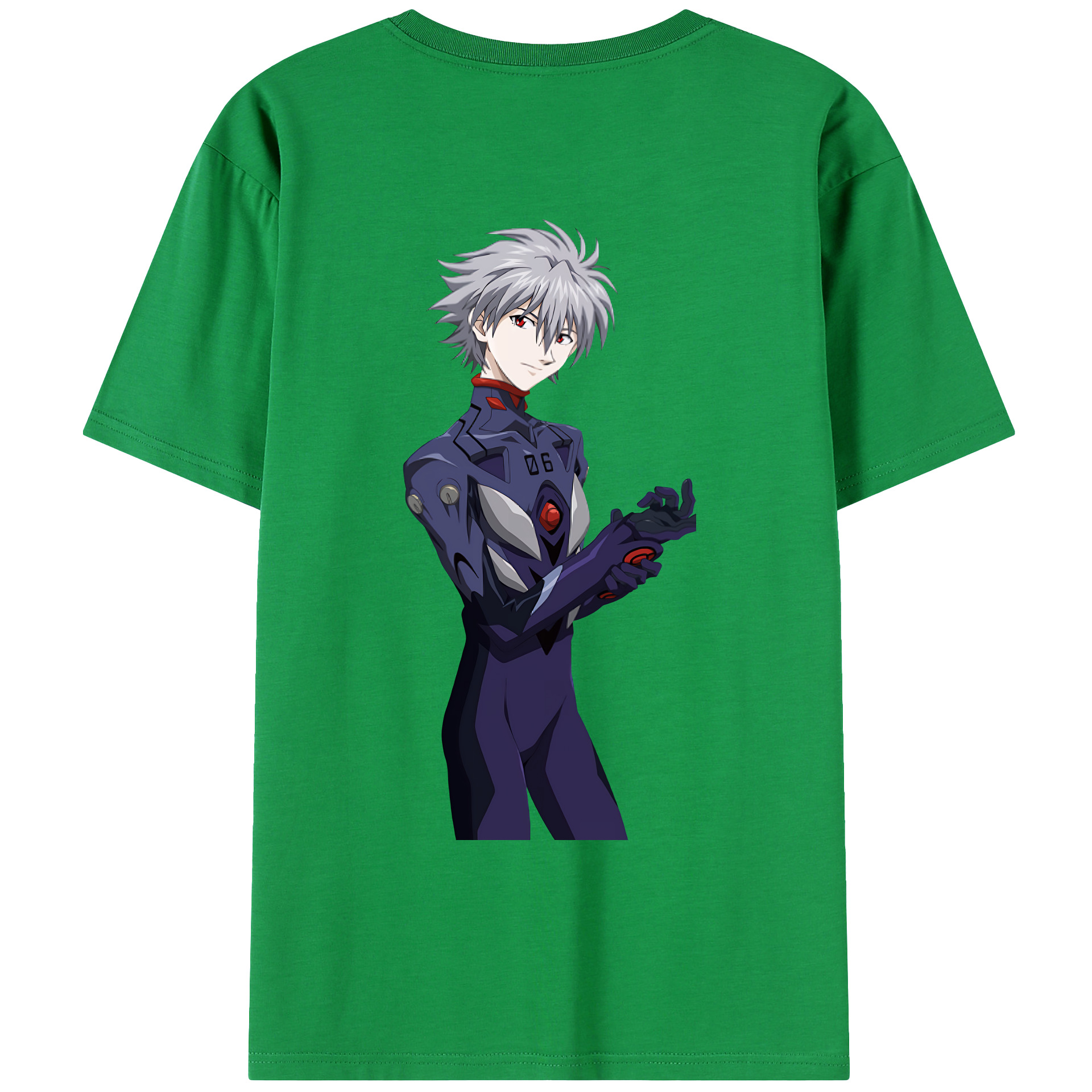 （画像用） EVA 新世紀エヴァンゲリオン 綿100％ メンズ半袖Tシャツ（バックプリント） 通気性