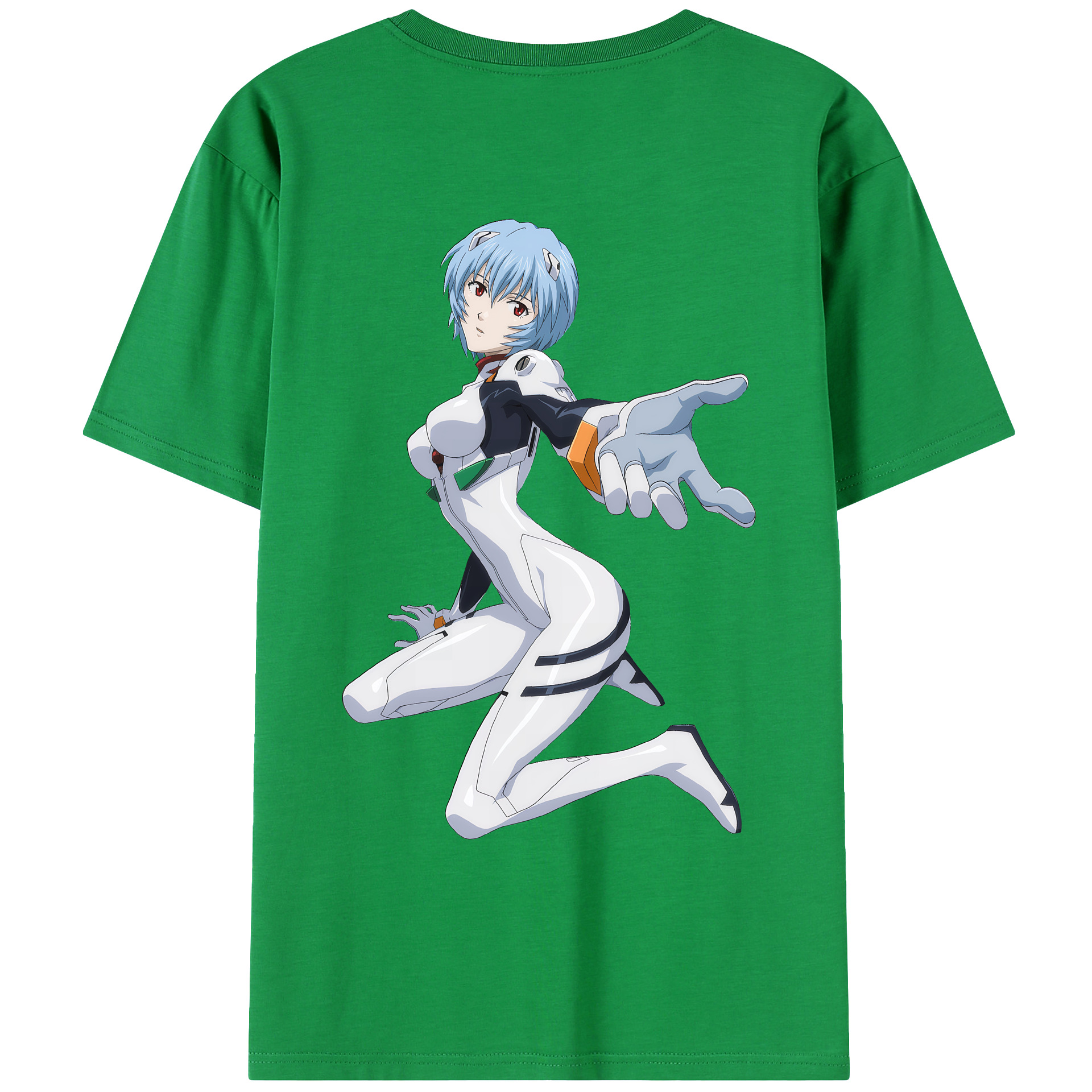 （画像用） EVA 新世紀エヴァンゲリオン 綿100％ メンズ半袖Tシャツ（バックプリント） 通気性