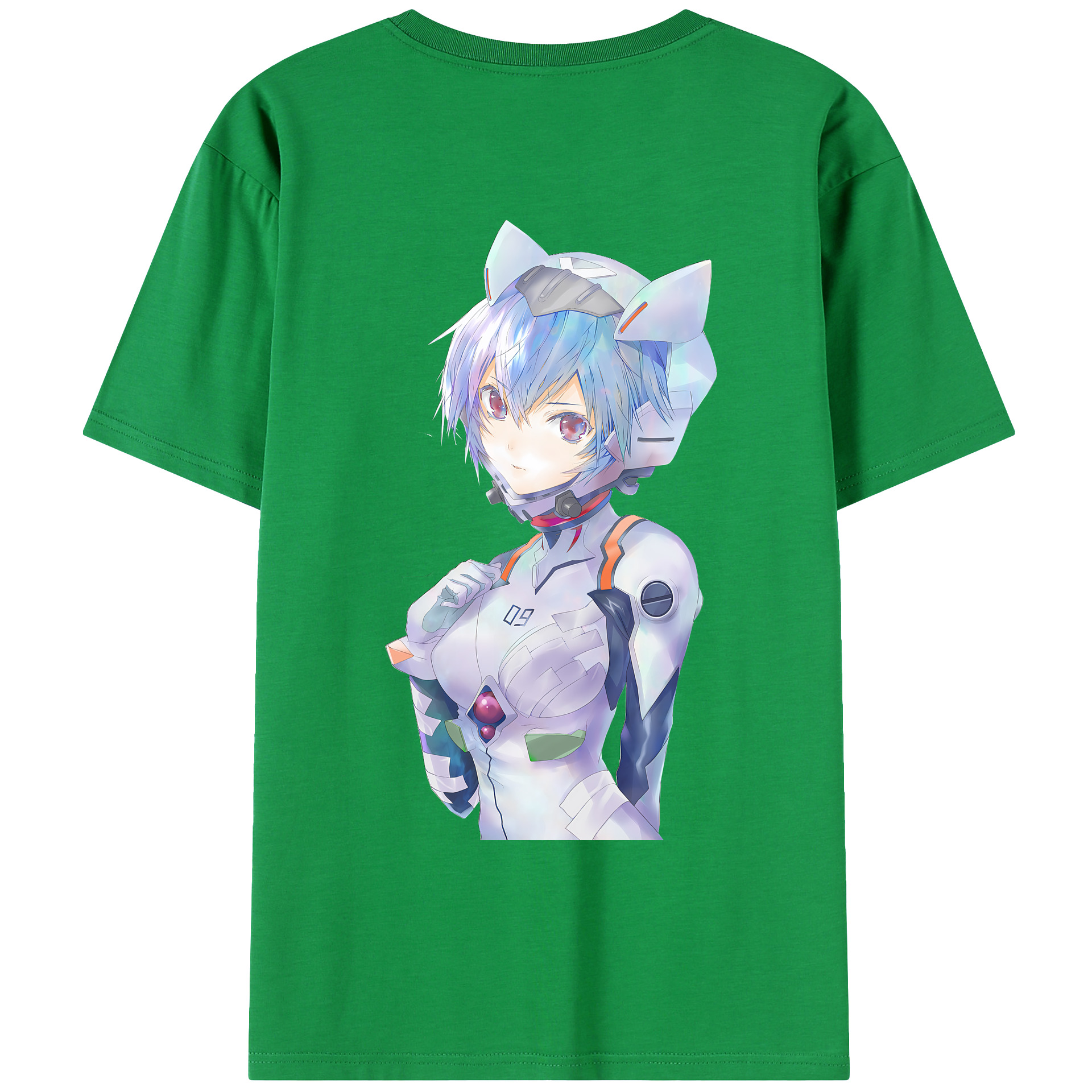 （画像用） EVA 新世紀エヴァンゲリオン 綿100％ メンズ半袖Tシャツ（バックプリント） 通気性