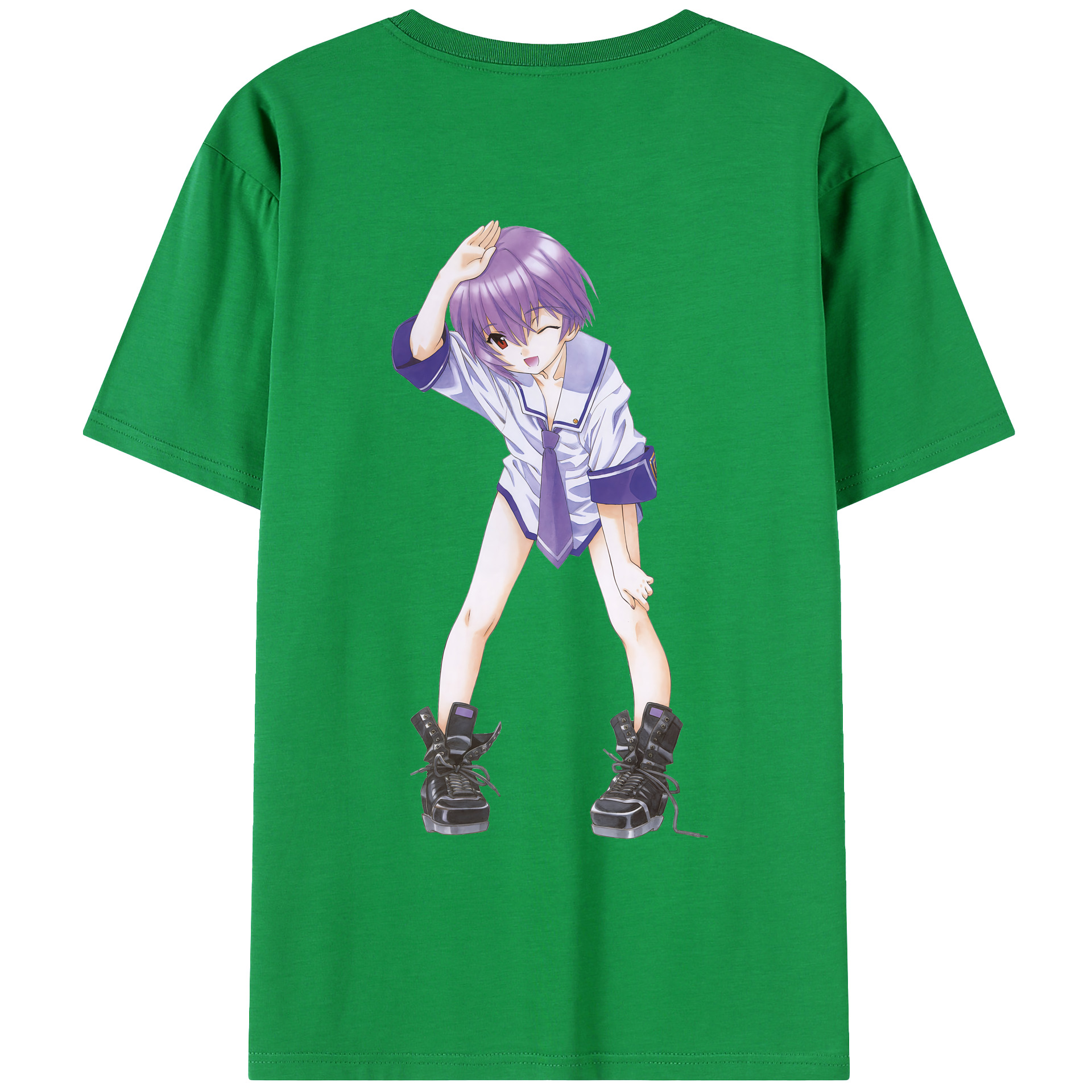 （画像用） EVA 新世紀エヴァンゲリオン 綿100％ メンズ半袖Tシャツ（バックプリント） 通気性