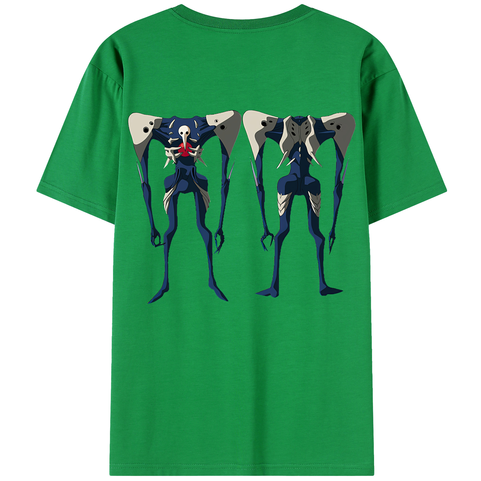 （画像用） EVA 新世紀エヴァンゲリオン 綿100％ メンズ半袖Tシャツ（バックプリント） 通気性