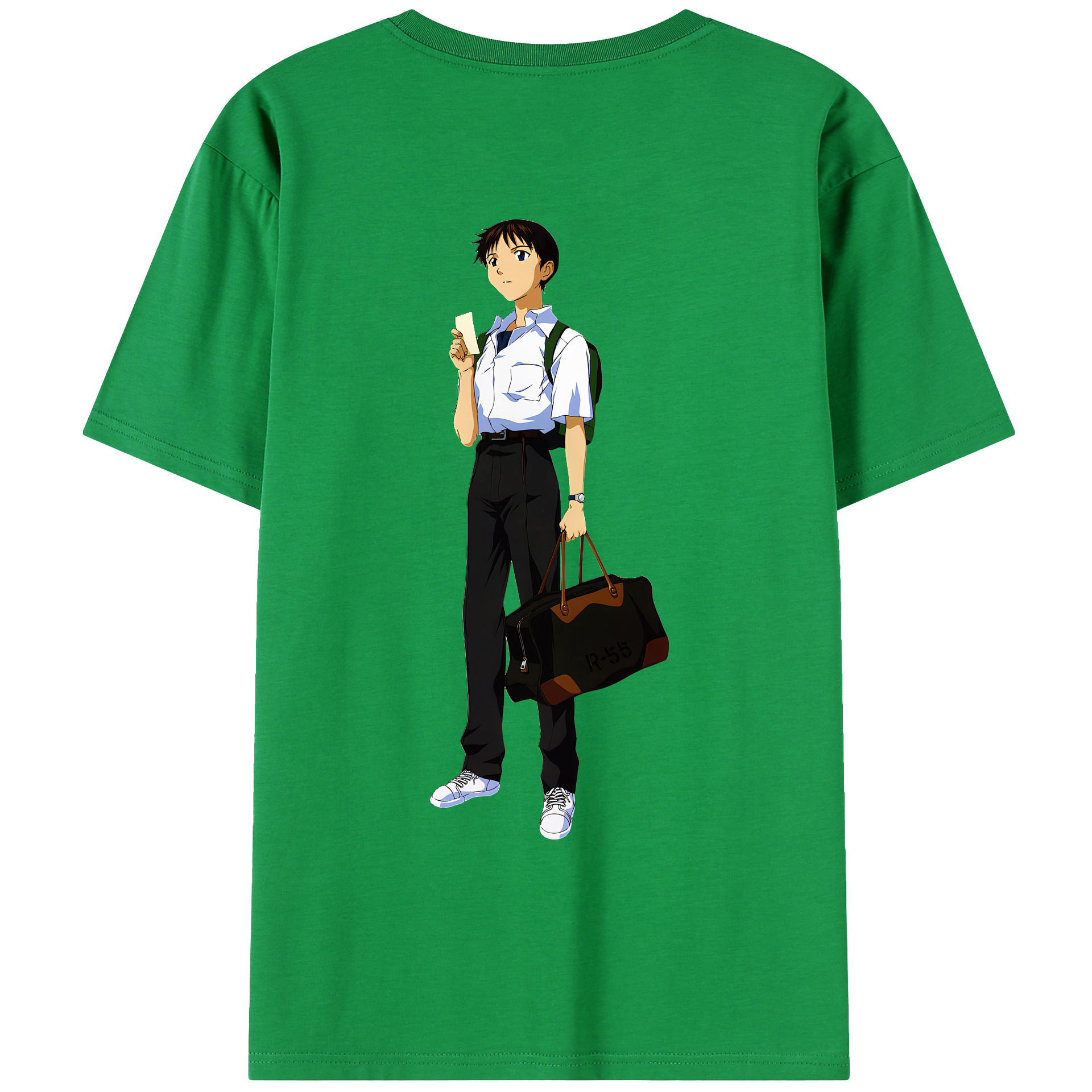 （画像用） EVA 新世紀エヴァンゲリオン 綿100％ メンズ半袖Tシャツ（バックプリント） 通気性