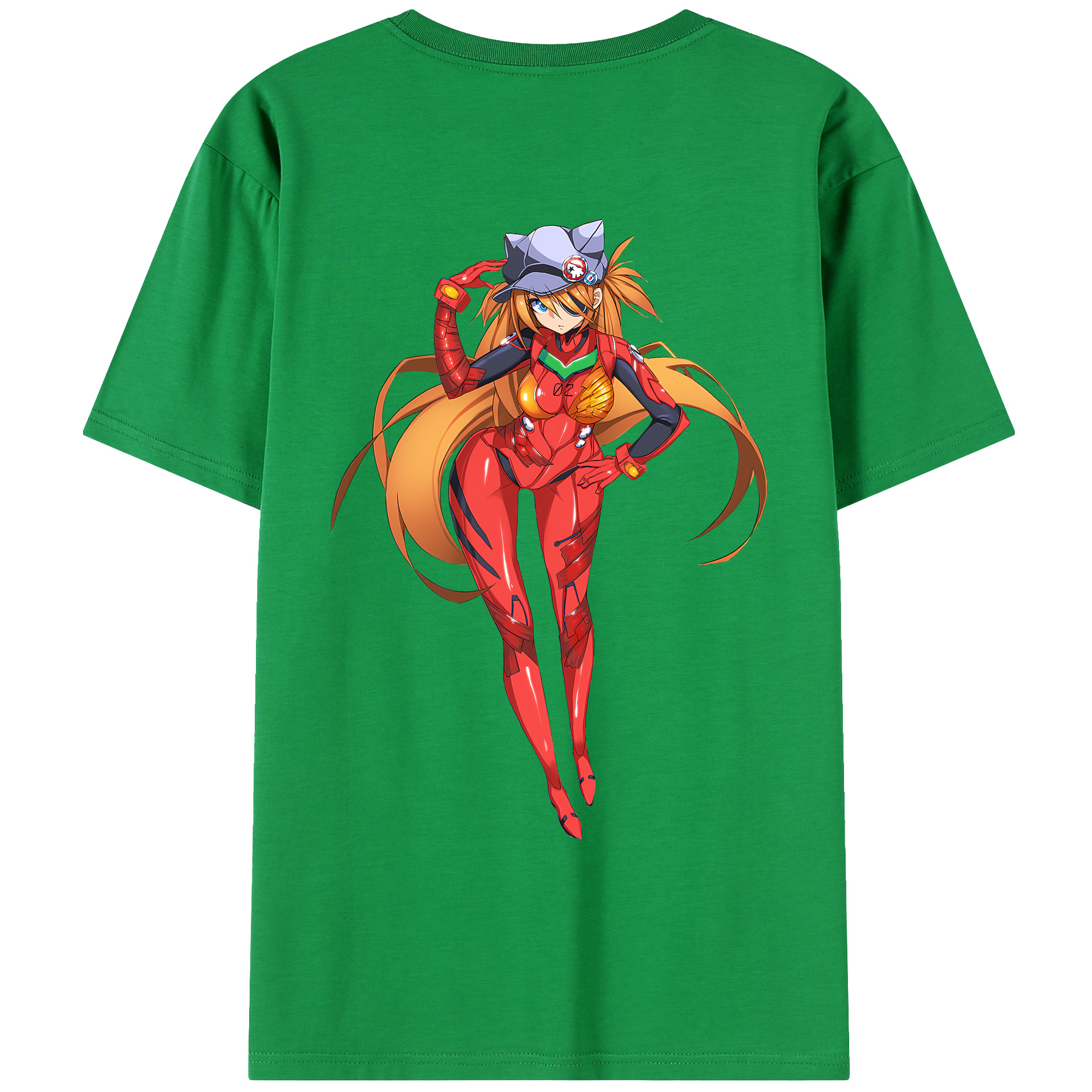 （画像用） EVA 新世紀エヴァンゲリオン 綿100％ メンズ半袖Tシャツ（バックプリント） 通気性