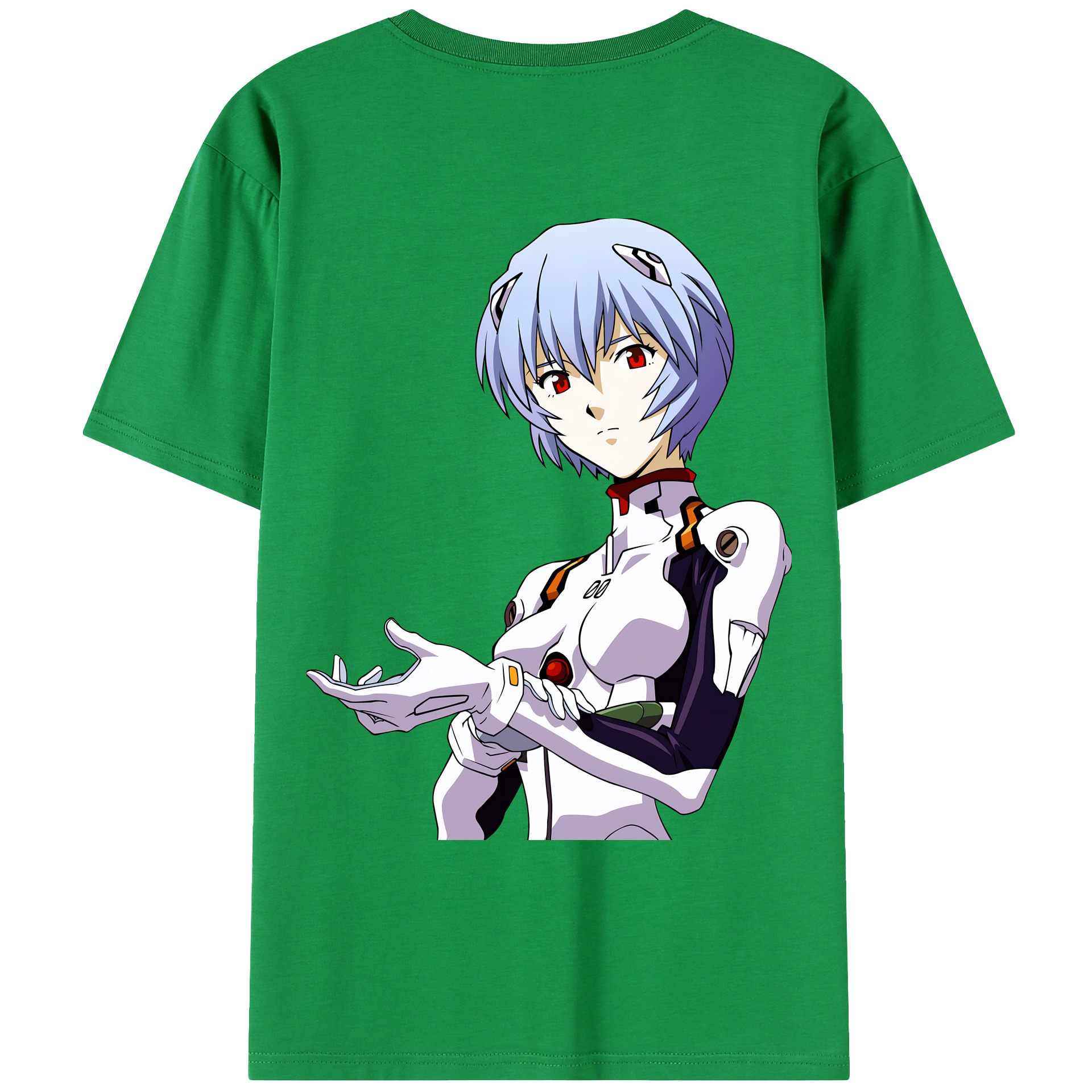 （画像用） EVA 新世紀エヴァンゲリオン 綿100％ メンズ半袖Tシャツ（バックプリント） 通気性