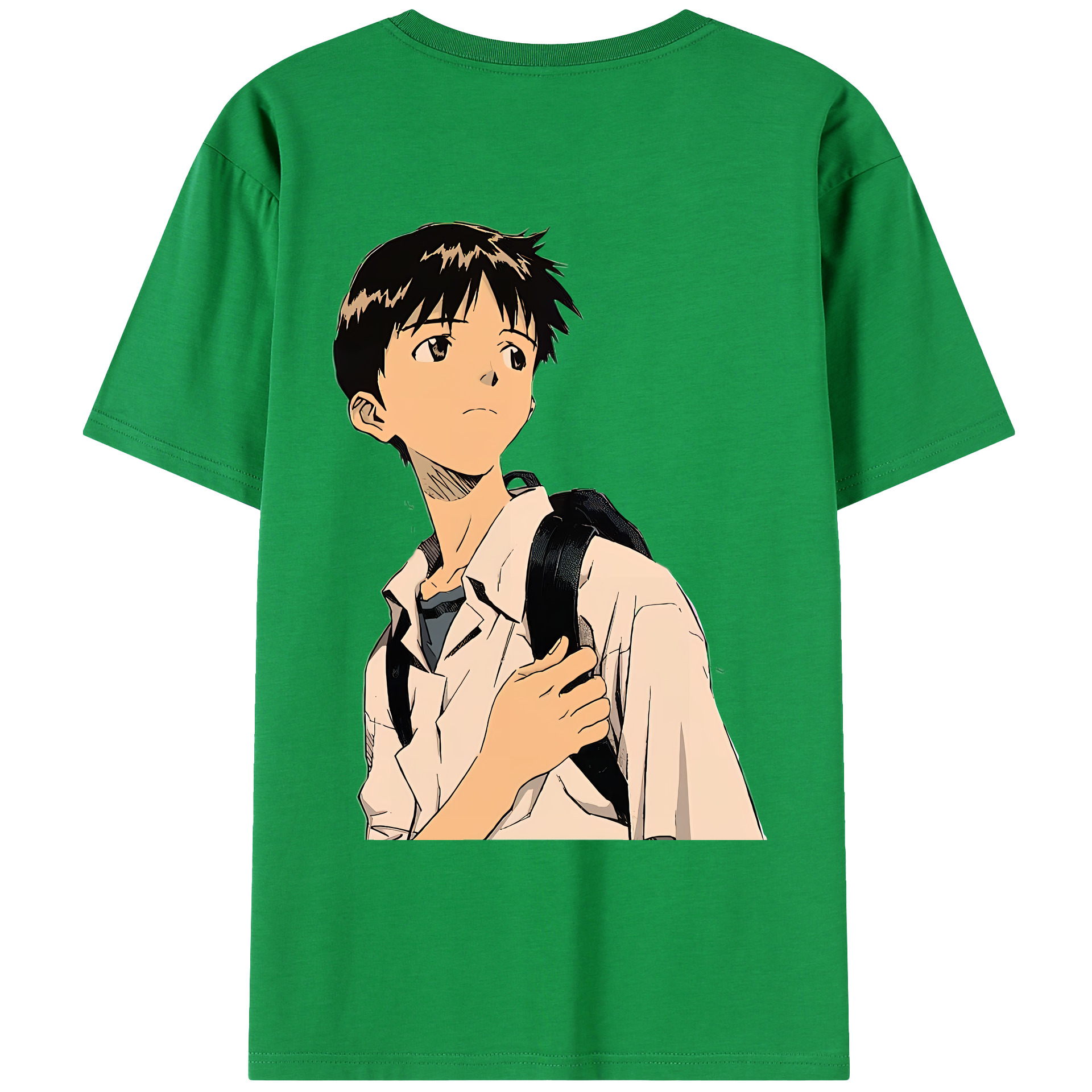 （画像用） EVA 新世紀エヴァンゲリオン 綿100％ メンズ半袖Tシャツ（バックプリント） 通気性