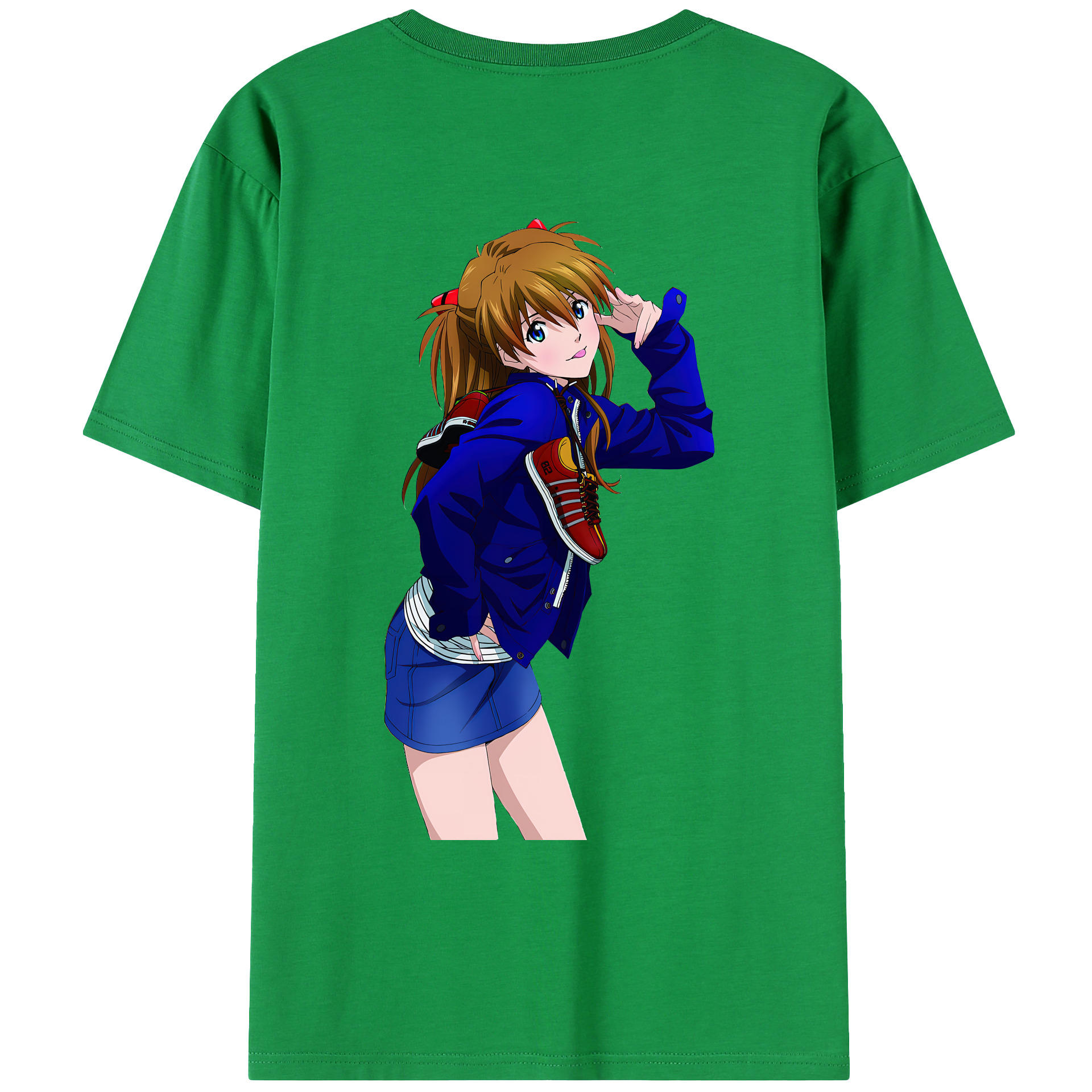 （画像用） EVA 新世紀エヴァンゲリオン 綿100％ メンズ半袖Tシャツ（バックプリント） 通気性