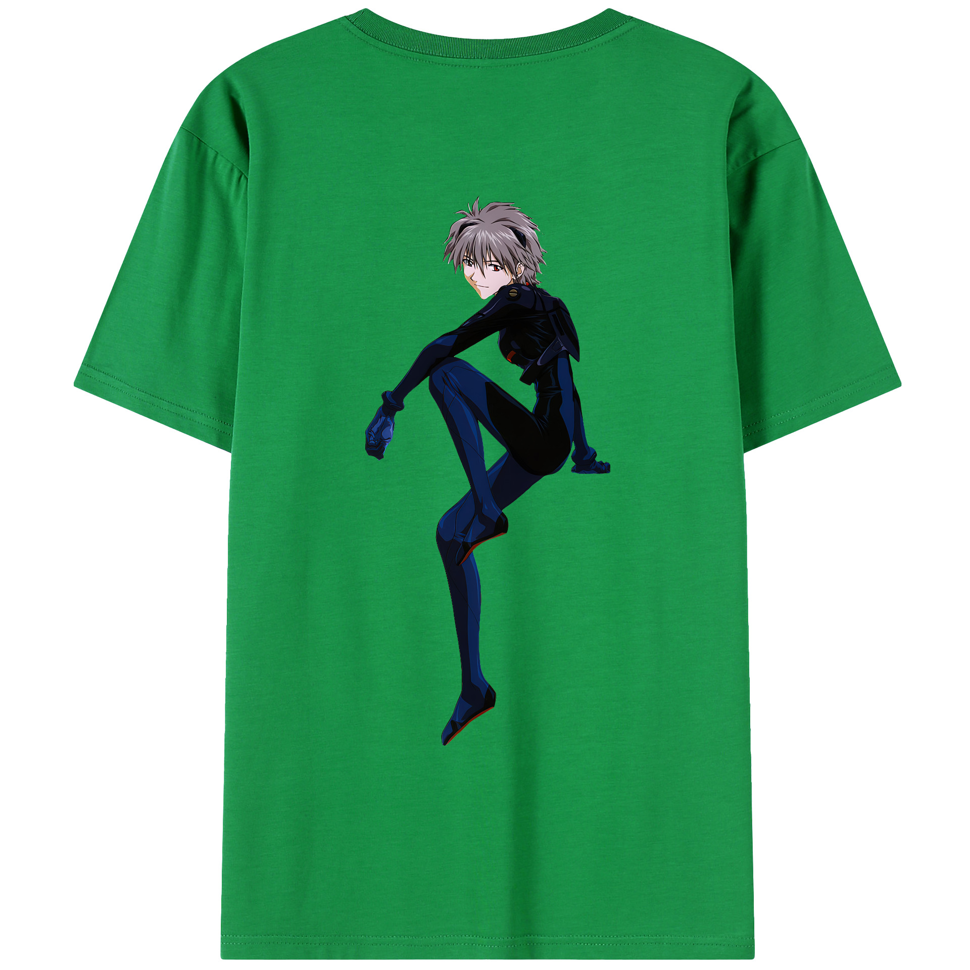 （画像用） EVA 新世紀エヴァンゲリオン 綿100％ メンズ半袖Tシャツ（バックプリント） 通気性