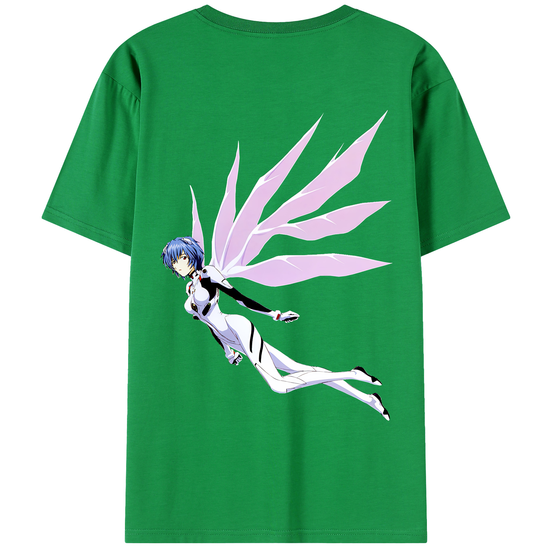 （画像用） EVA 新世紀エヴァンゲリオン 綿100％ メンズ半袖Tシャツ（バックプリント） 通気性
