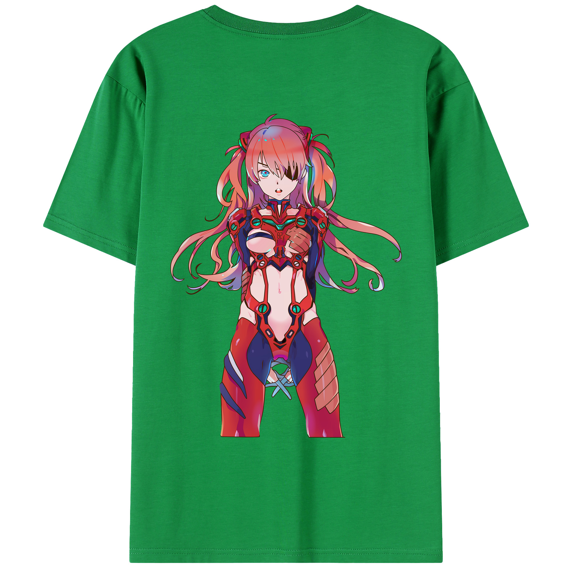 （画像用） EVA 新世紀エヴァンゲリオン 綿100％ メンズ半袖Tシャツ（バックプリント） 通気性