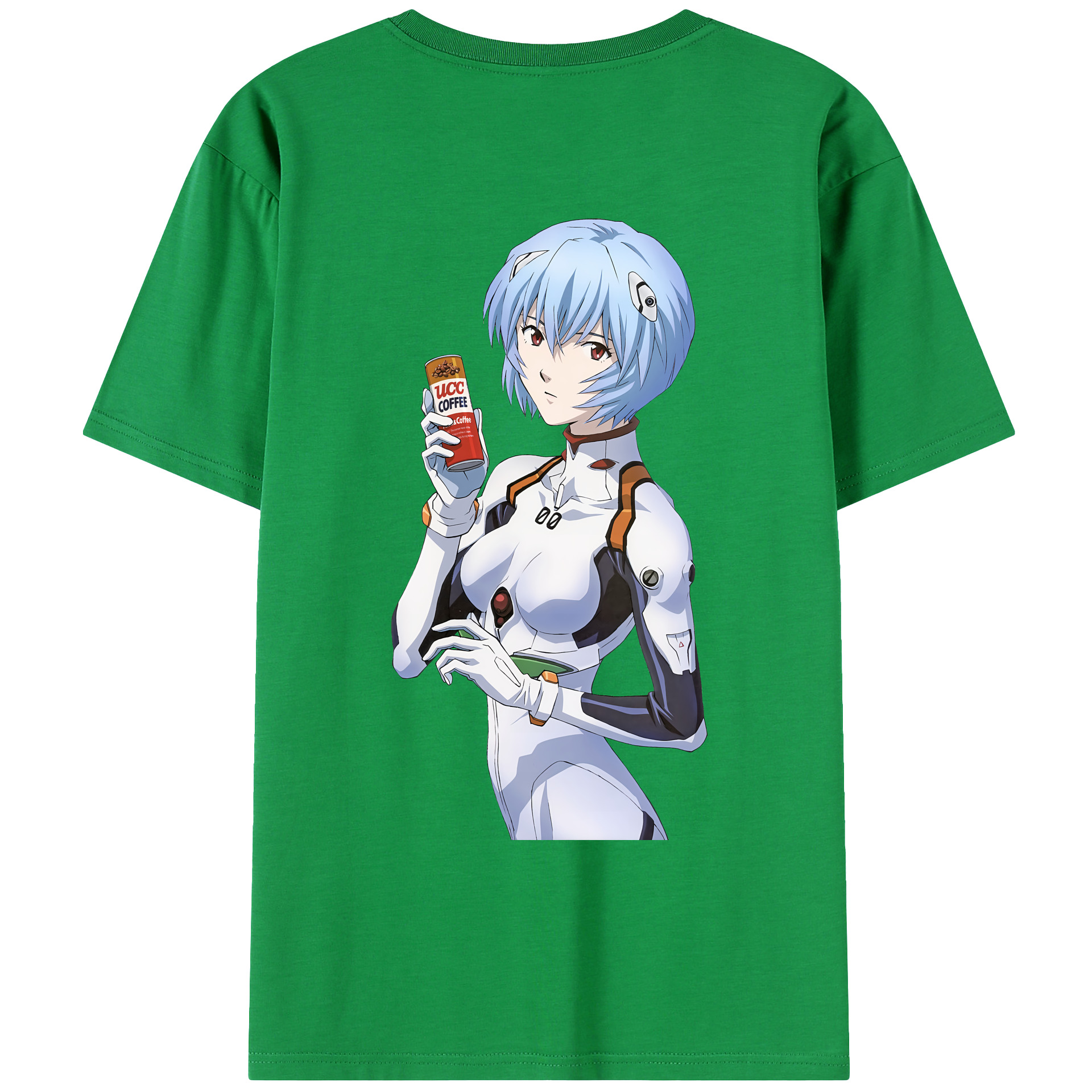 （画像用） EVA 新世紀エヴァンゲリオン 綿100％ メンズ半袖Tシャツ（バックプリント） 通気性