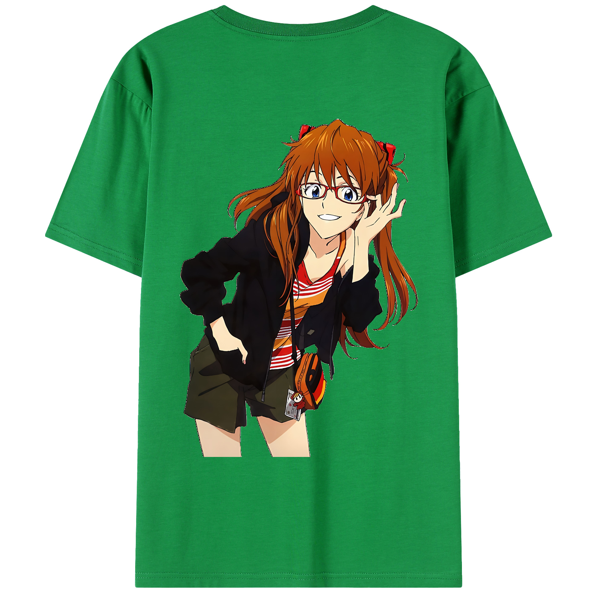 （画像用） EVA 新世紀エヴァンゲリオン 綿100％ メンズ半袖Tシャツ（バックプリント） 通気性