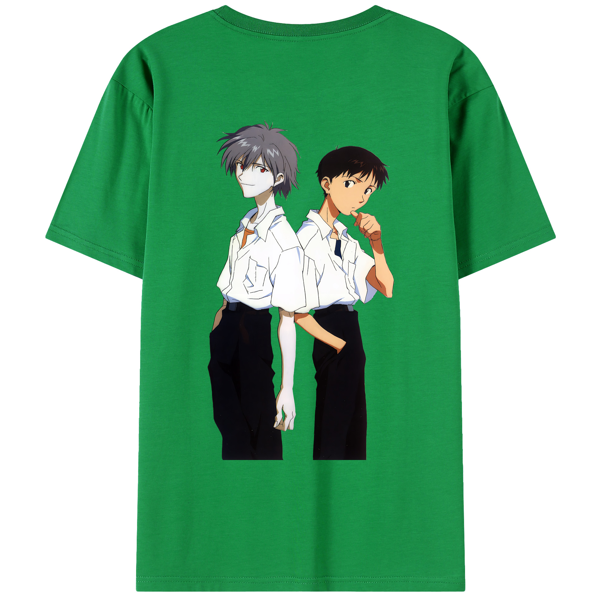 （画像用） EVA 新世紀エヴァンゲリオン 綿100％ メンズ半袖Tシャツ（バックプリント） 通気性