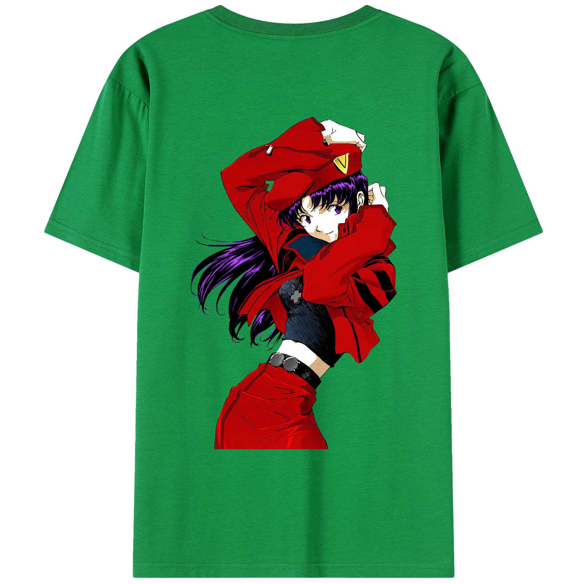 （画像用） EVA 新世紀エヴァンゲリオン 綿100％ メンズ半袖Tシャツ（バックプリント） 通気性