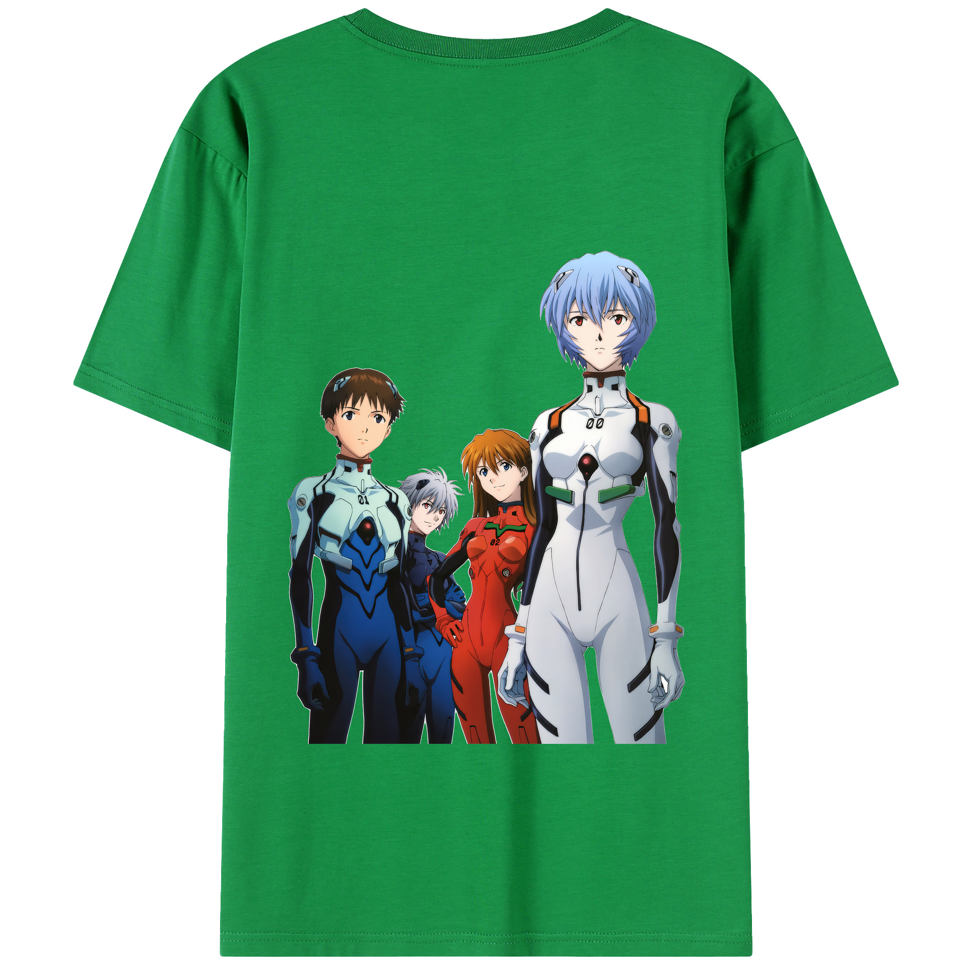 （画像用） EVA 新世紀エヴァンゲリオン 綿100％ メンズ半袖Tシャツ（バックプリント） 通気性