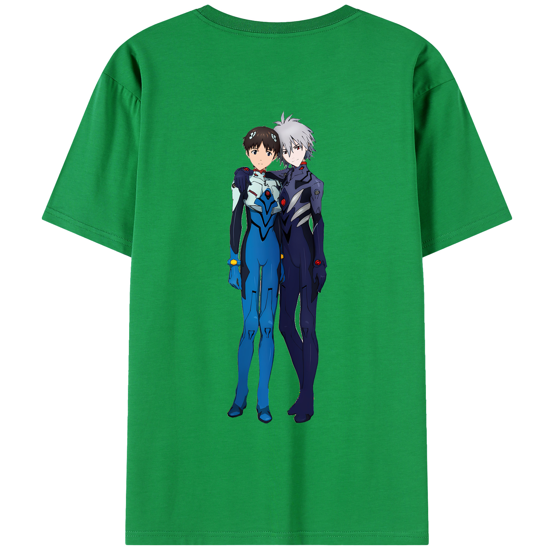 （画像用） EVA 新世紀エヴァンゲリオン 綿100％ メンズ半袖Tシャツ（バックプリント） 通気性