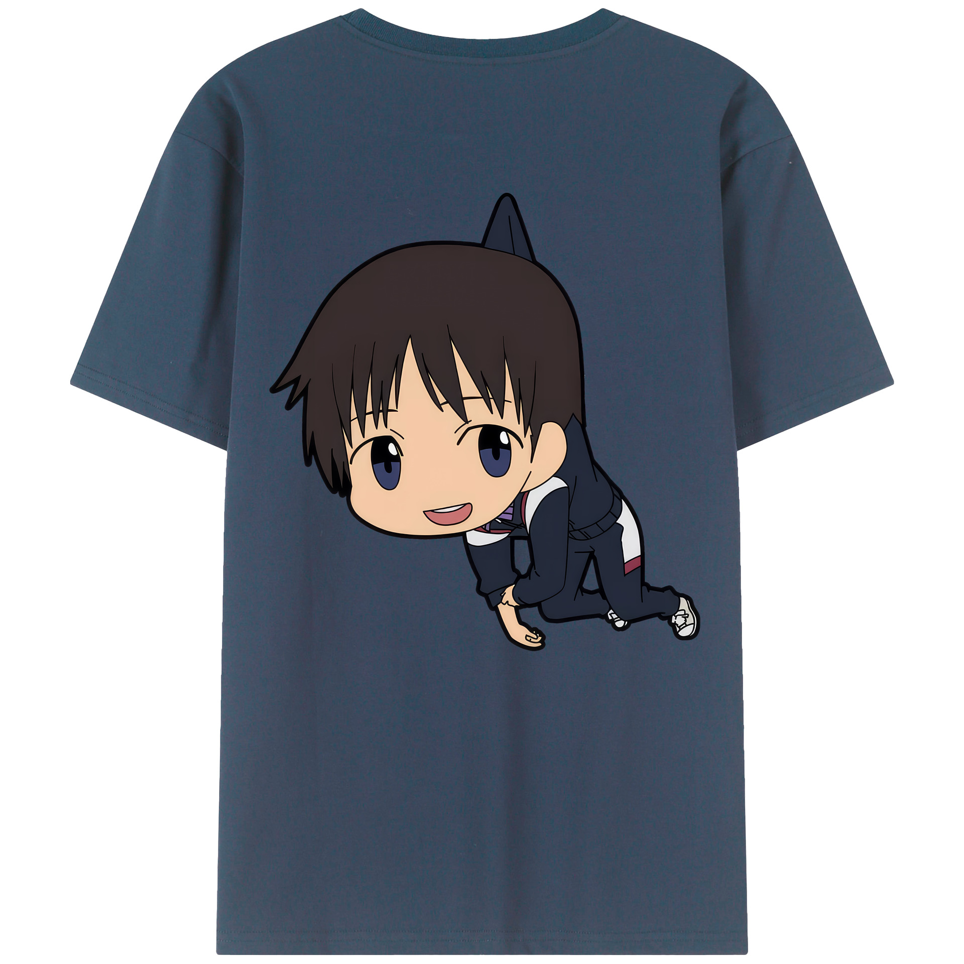 （画像用） EVA 新世紀エヴァンゲリオン 綿100％ メンズ半袖Tシャツ（バックプリント） 通気性
