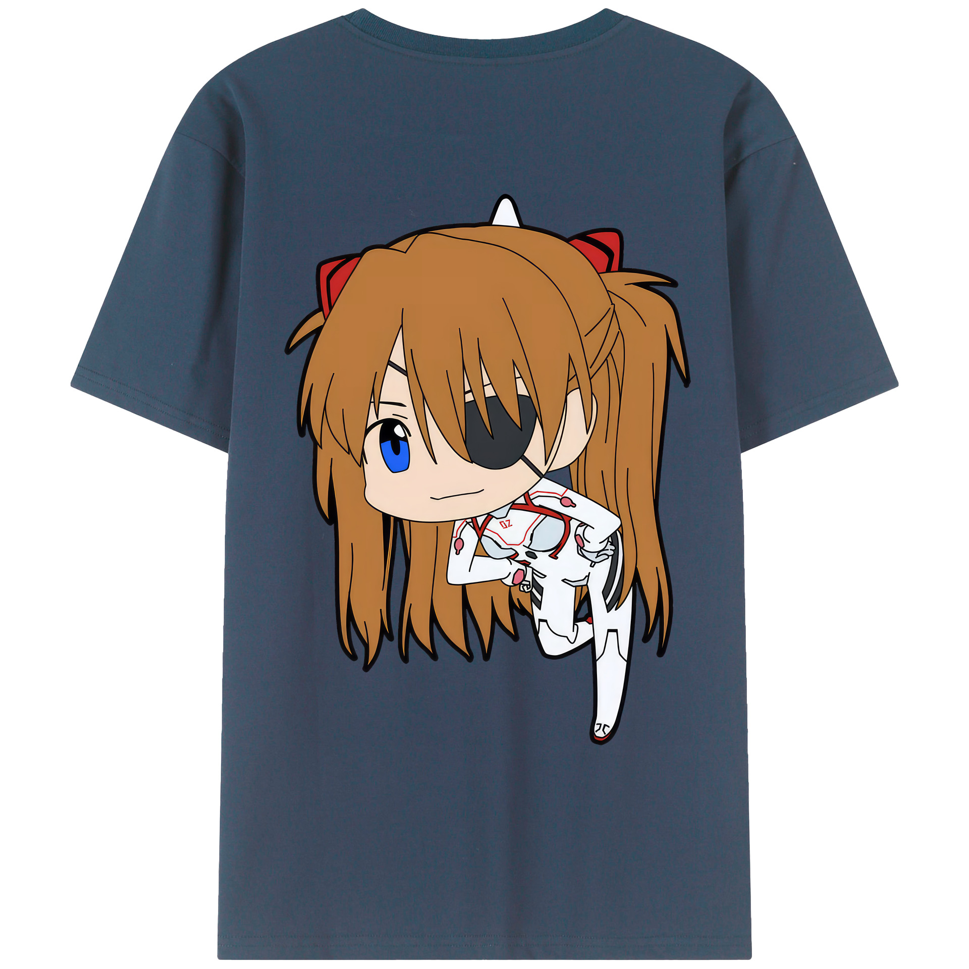 （画像用） EVA 新世紀エヴァンゲリオン 綿100％ メンズ半袖Tシャツ（バックプリント） 通気性