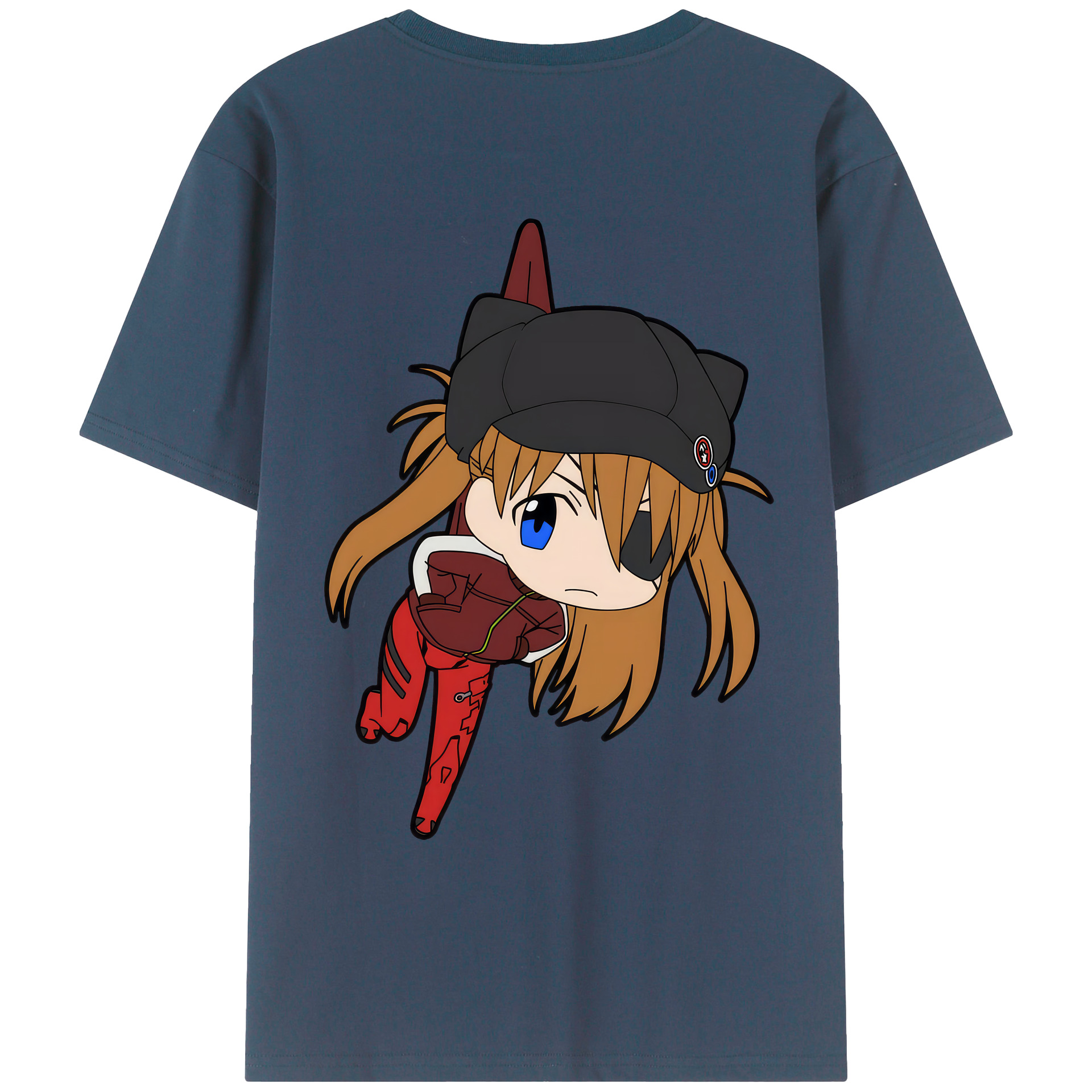 （画像用） EVA 新世紀エヴァンゲリオン 綿100％ メンズ半袖Tシャツ（バックプリント） 通気性