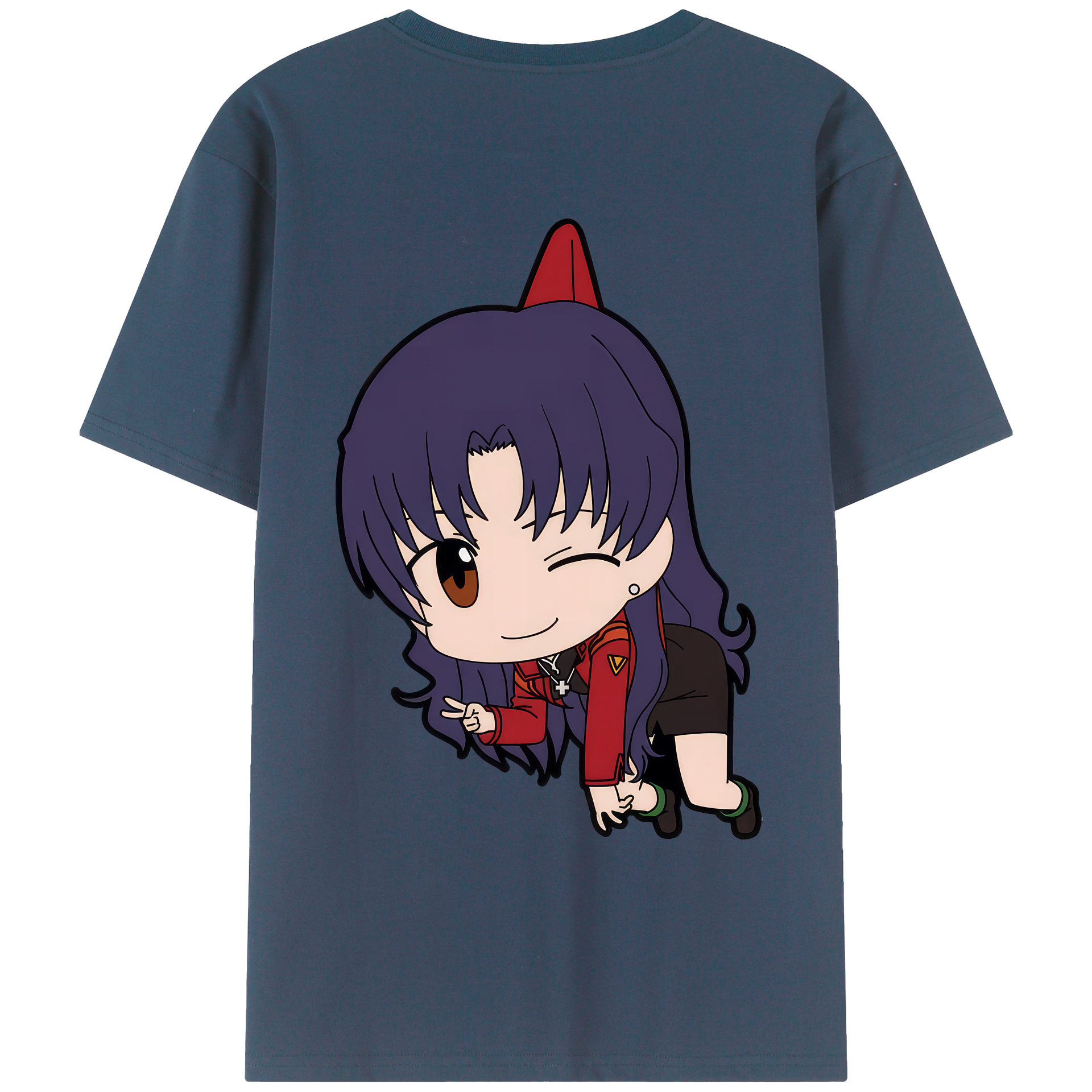 （画像用） EVA 新世紀エヴァンゲリオン 綿100％ メンズ半袖Tシャツ（バックプリント） 通気性