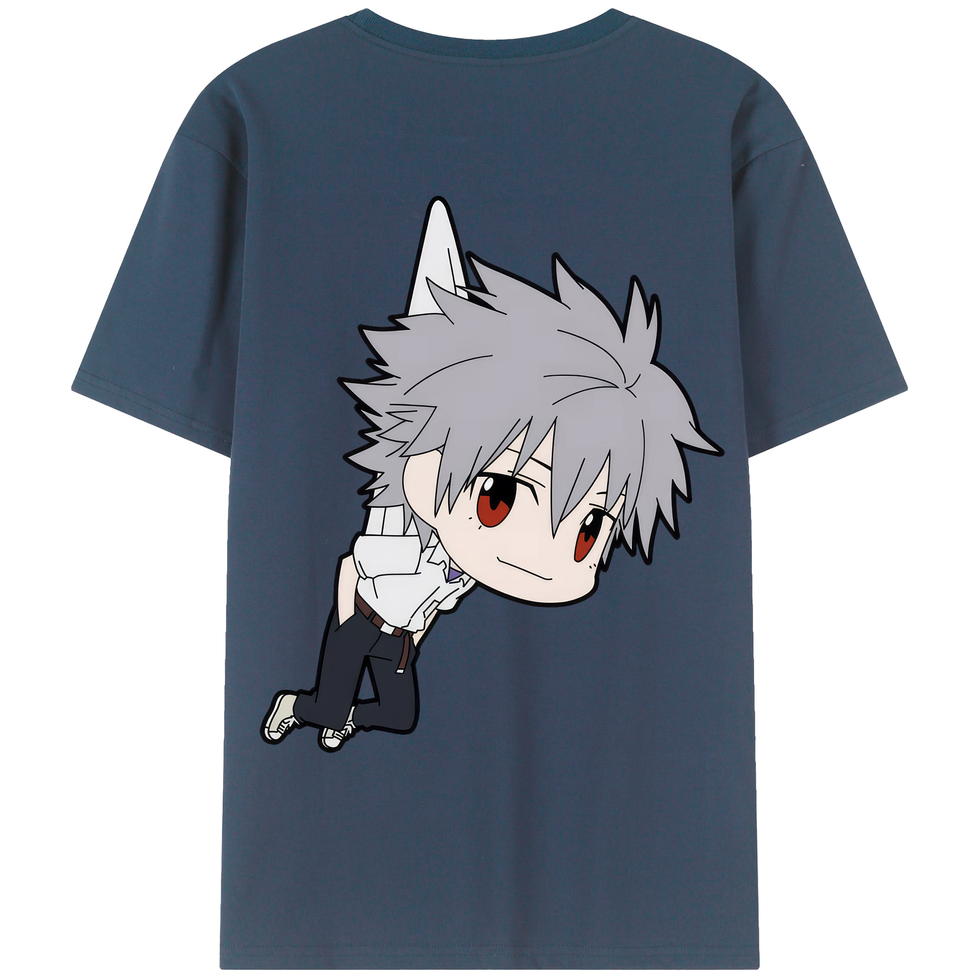 （画像用） EVA 新世紀エヴァンゲリオン 綿100％ メンズ半袖Tシャツ（バックプリント） 通気性