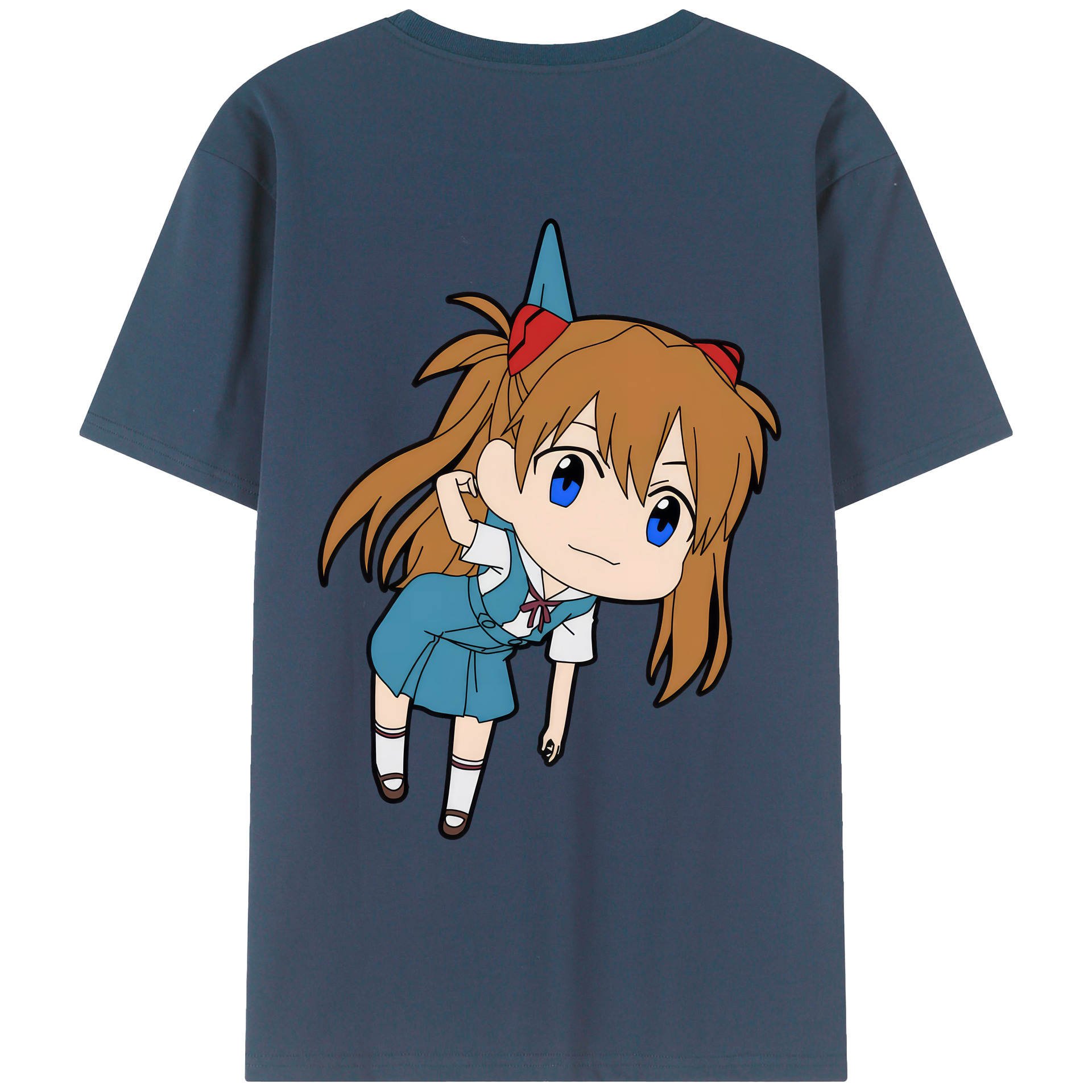 （画像用） EVA 新世紀エヴァンゲリオン 綿100％ メンズ半袖Tシャツ（バックプリント） 通気性