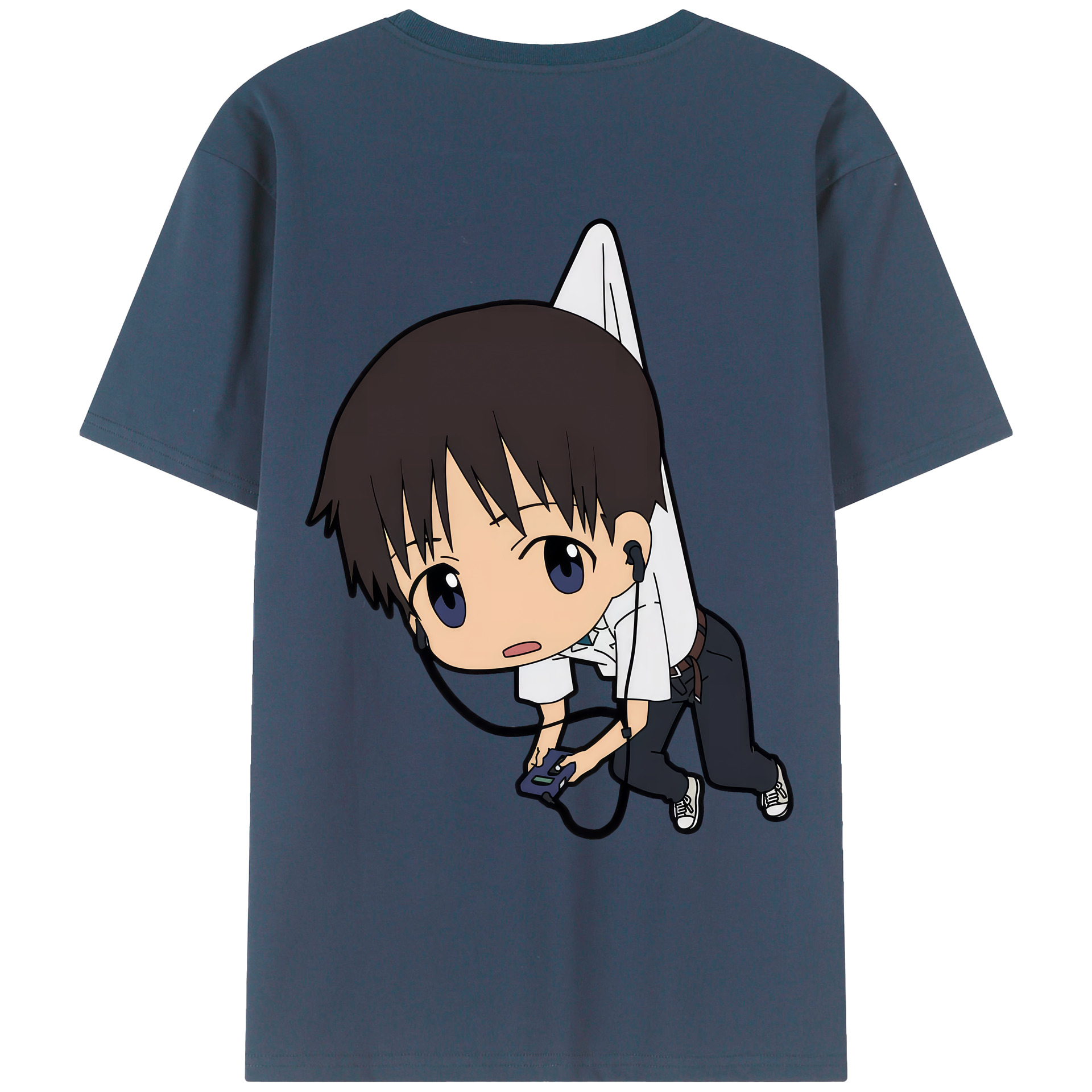 （画像用） EVA 新世紀エヴァンゲリオン 綿100％ メンズ半袖Tシャツ（バックプリント） 通気性