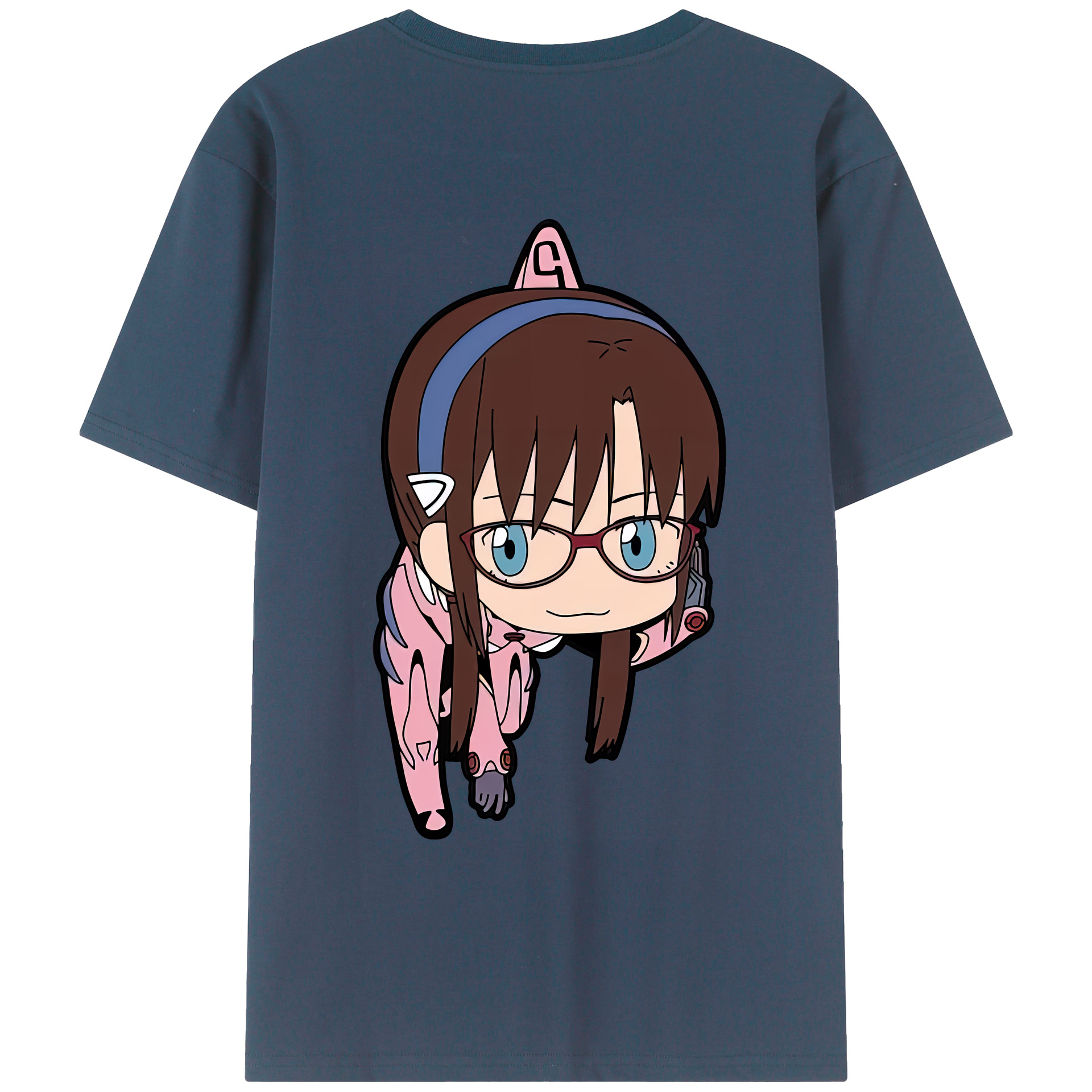 （画像用） EVA 新世紀エヴァンゲリオン 綿100％ メンズ半袖Tシャツ（バックプリント） 通気性