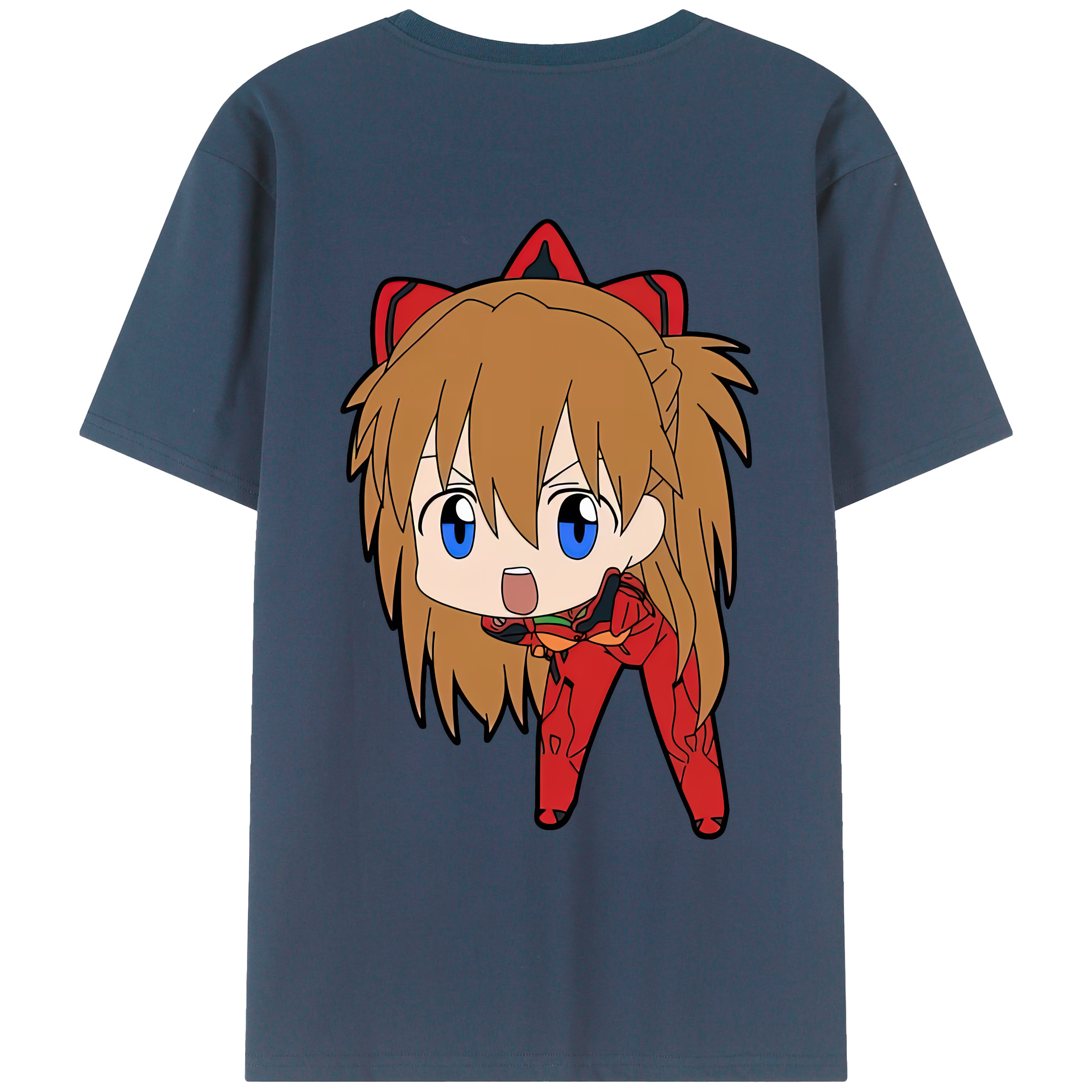 （画像用） EVA 新世紀エヴァンゲリオン 綿100％ メンズ半袖Tシャツ（バックプリント） 通気性