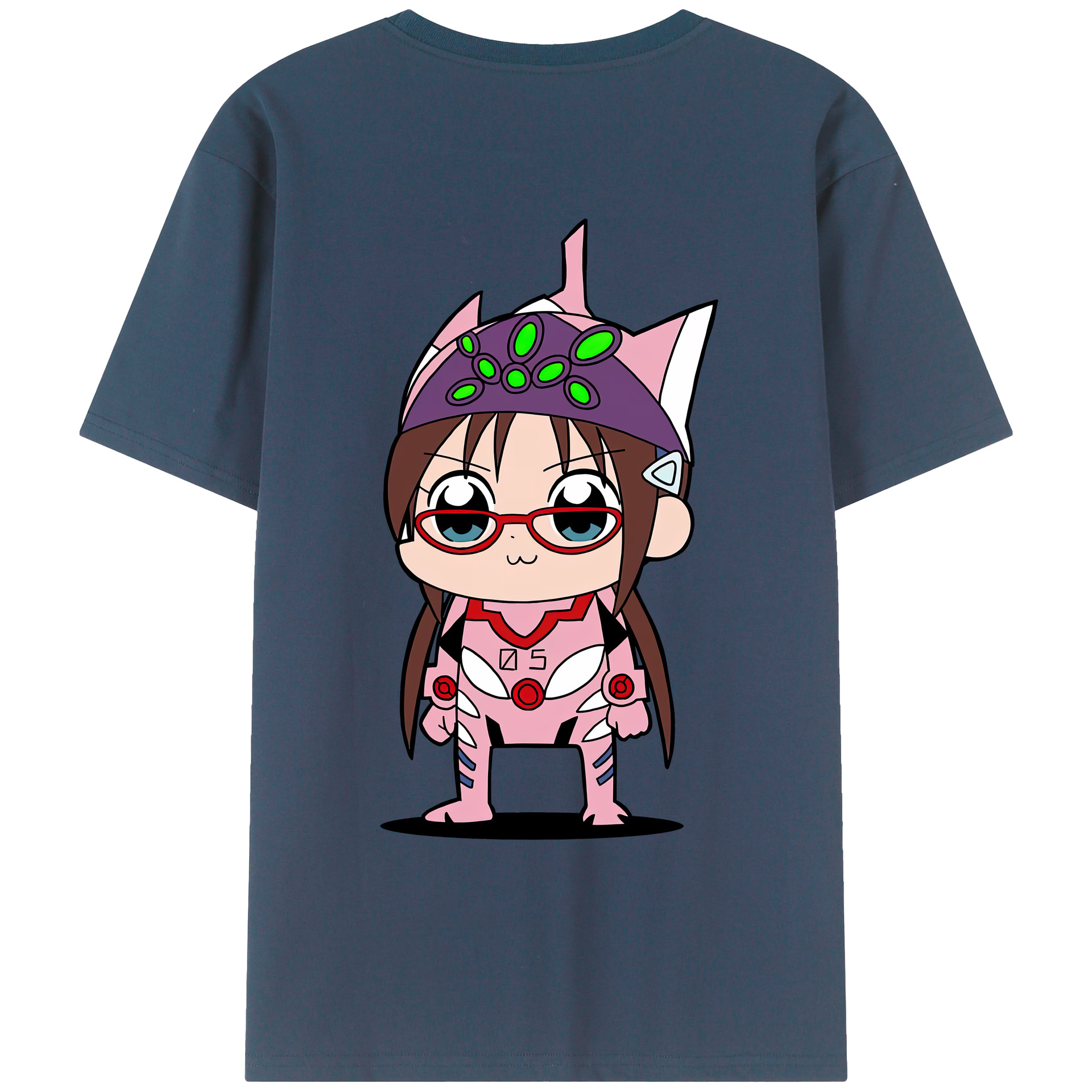 （画像用） EVA 新世紀エヴァンゲリオン 綿100％ メンズ半袖Tシャツ（バックプリント） 通気性