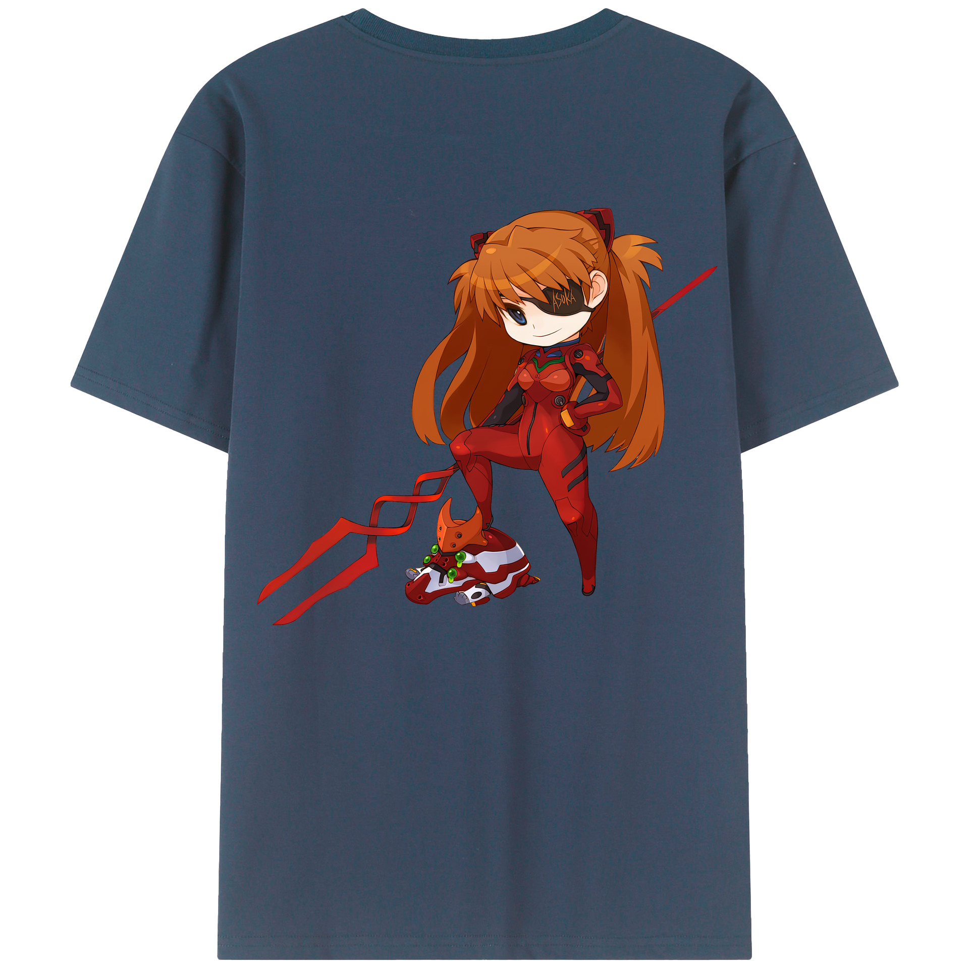 （画像用） EVA 新世紀エヴァンゲリオン 綿100％ メンズ半袖Tシャツ（バックプリント） 通気性