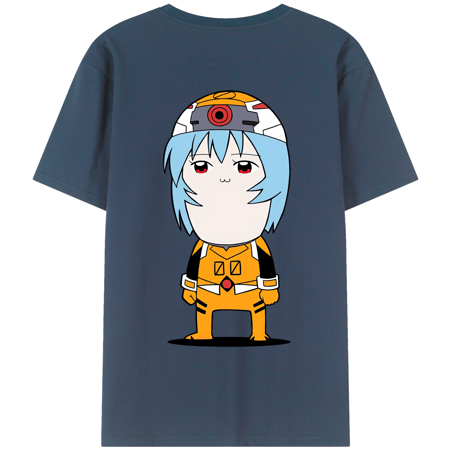 （画像用） EVA 新世紀エヴァンゲリオン 綿100％ メンズ半袖Tシャツ（バックプリント） 通気性