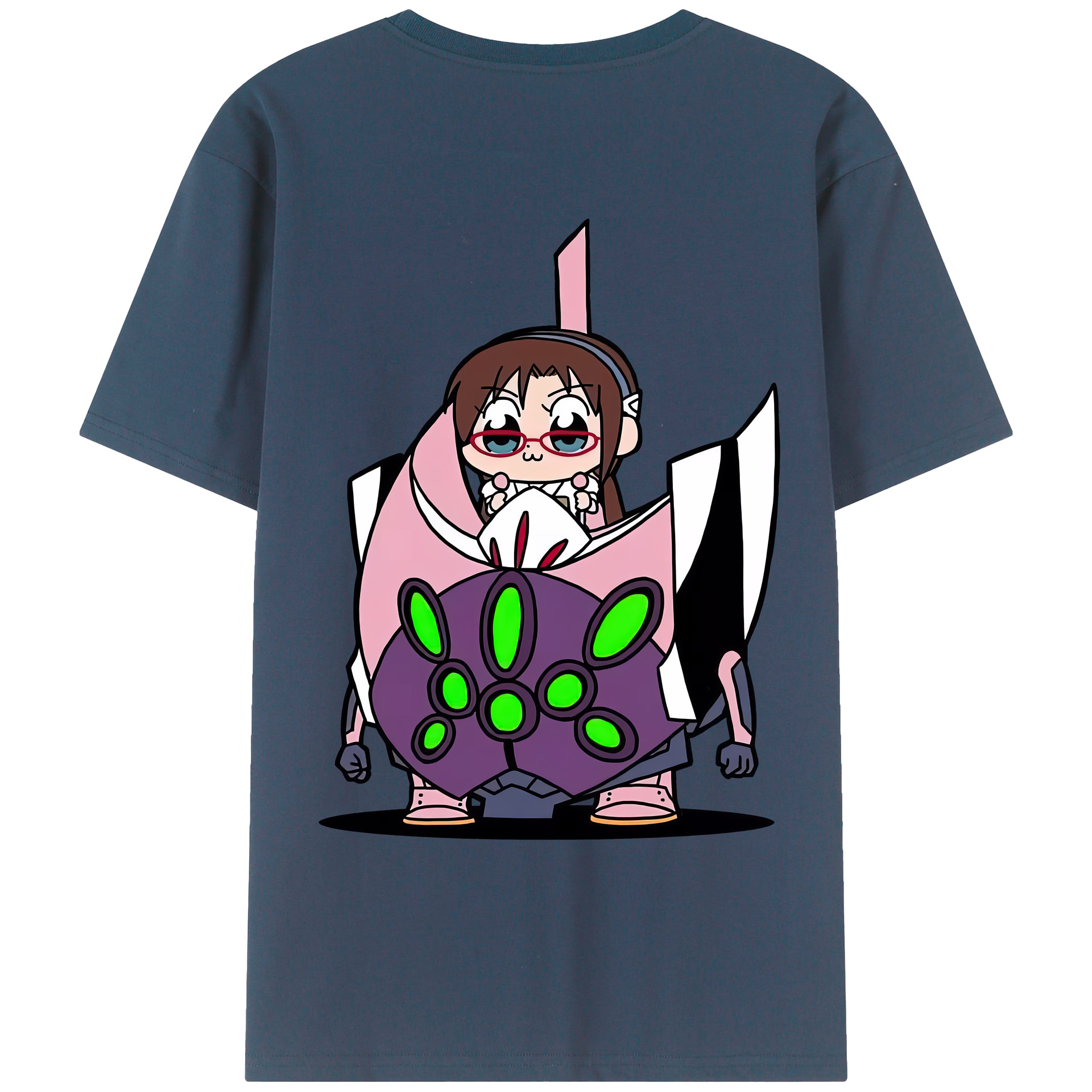 （画像用） EVA 新世紀エヴァンゲリオン 綿100％ メンズ半袖Tシャツ（バックプリント） 通気性