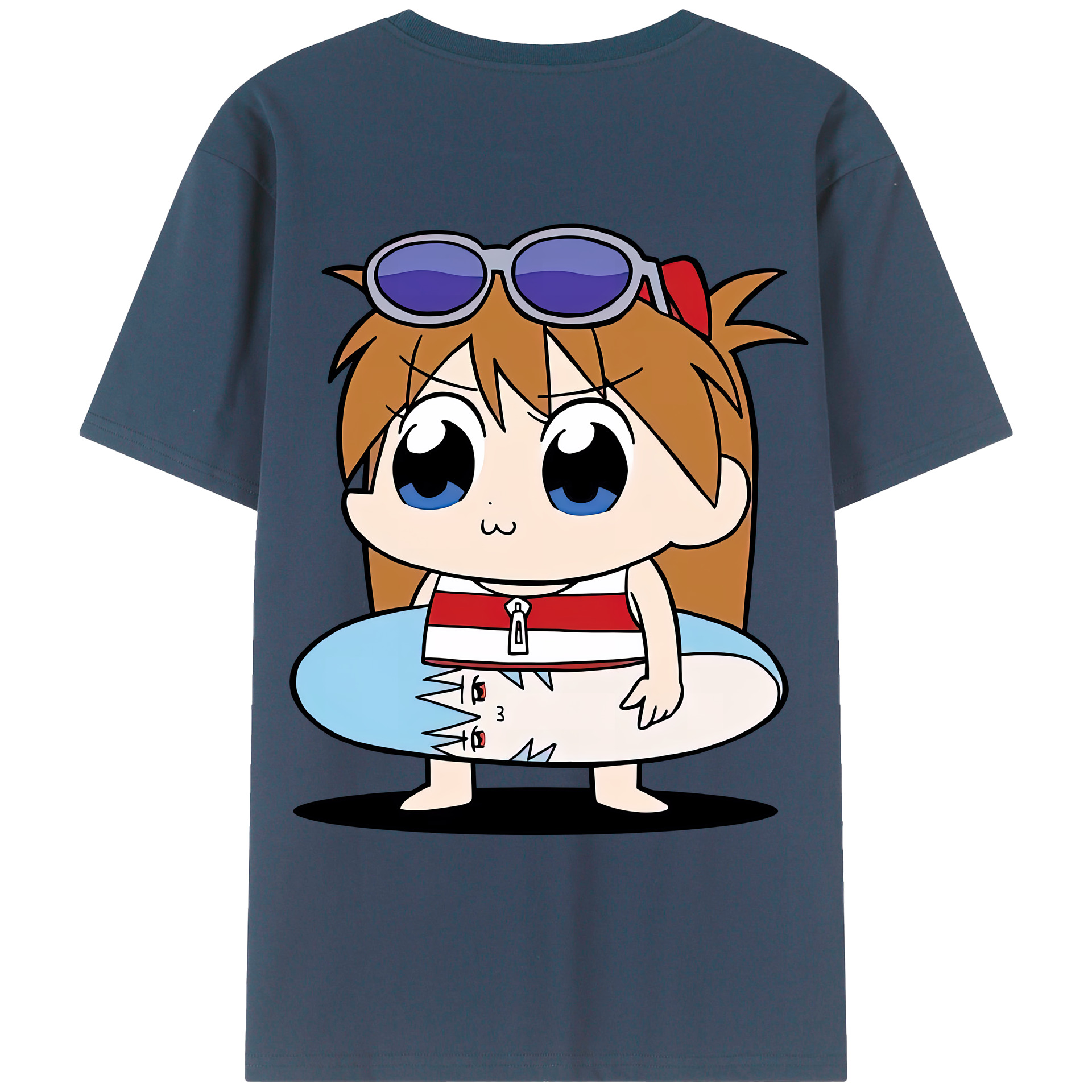 （画像用） EVA 新世紀エヴァンゲリオン 綿100％ メンズ半袖Tシャツ（バックプリント） 通気性