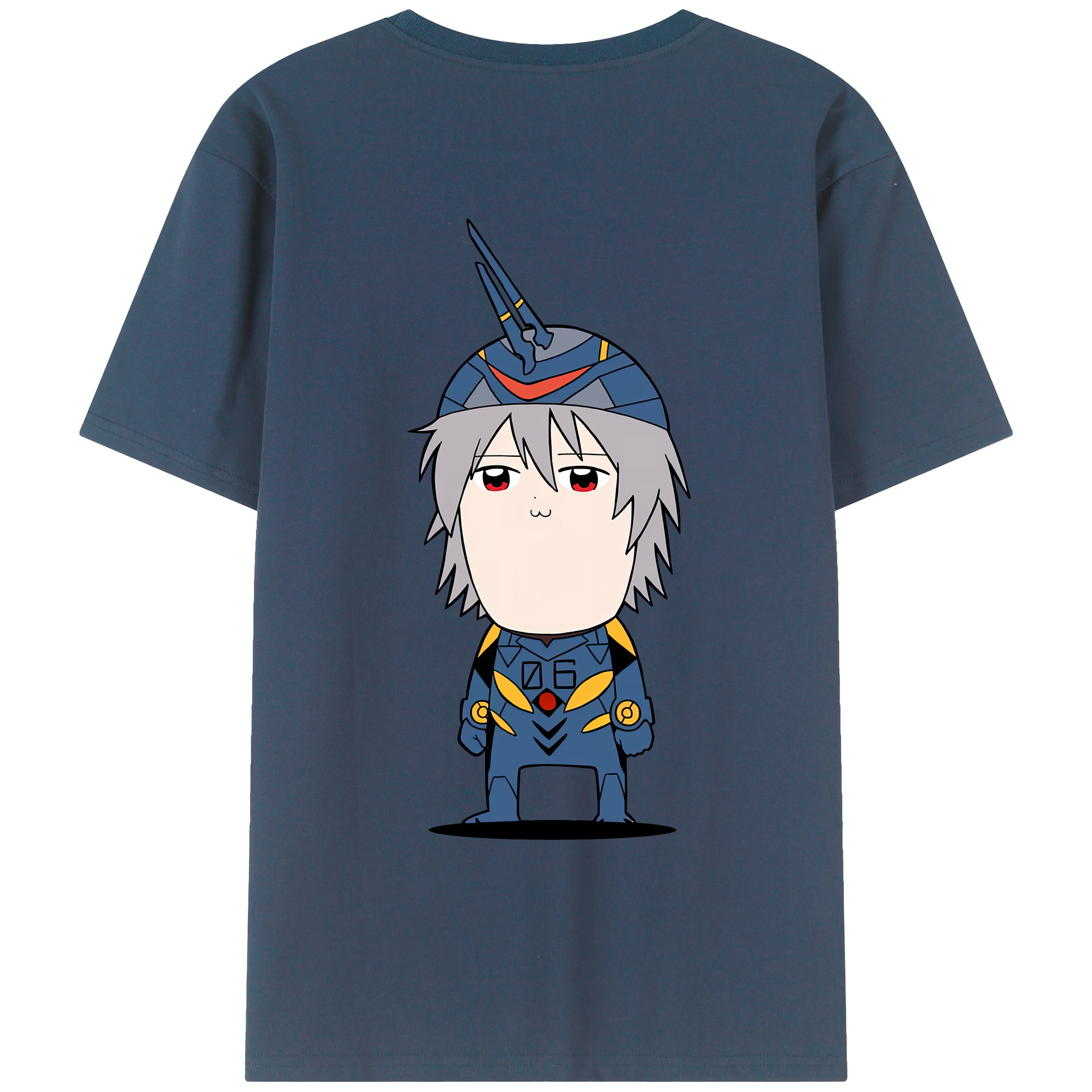 （画像用） EVA 新世紀エヴァンゲリオン 綿100％ メンズ半袖Tシャツ（バックプリント） 通気性